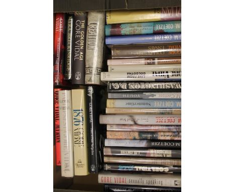 Books:  Gore Vidal - fifteen books and J. M. Coetzee, fifteen works - including Dusklands, Ravan Press 1974 and The Heart of 