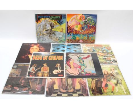 Vintage case of LP records - including Mountain, John Mayall, Sandy Denny, Cream, Chicken Shack and Savoy Brown