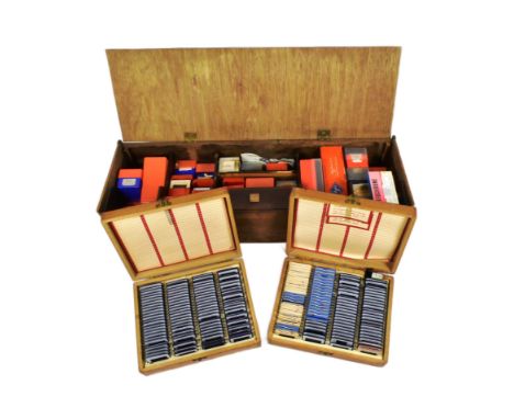 Large collection of vintage 1950s / 1960s photograph slides of Railway Engines and rolling stock being on track and at statio