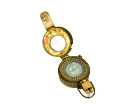 An original WWII Second World War British Army issued T. G. &amp; Co Ltd made brass marching / field compass ' Mk III ', date