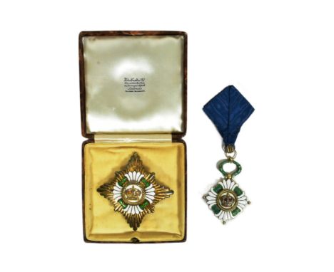 World Orders & Decorations - Yugoslavia - an original 1930s Order of the Yugoslav Crown 1st Class breast star and sash badge.
