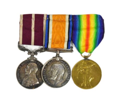A WWI First World War medal pair awarded to one S4-173842 Sgt W. F Rowland of the Army Service Corps together with his MSM&nb
