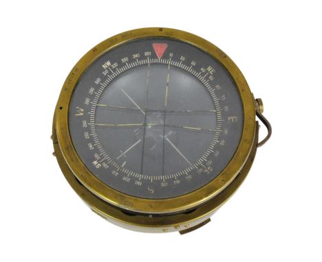 A WWII Second World War Air Ministry RAF Royal Air Force Type P10 navigation compass. Serial No. 27192 B and Air Ministry pla