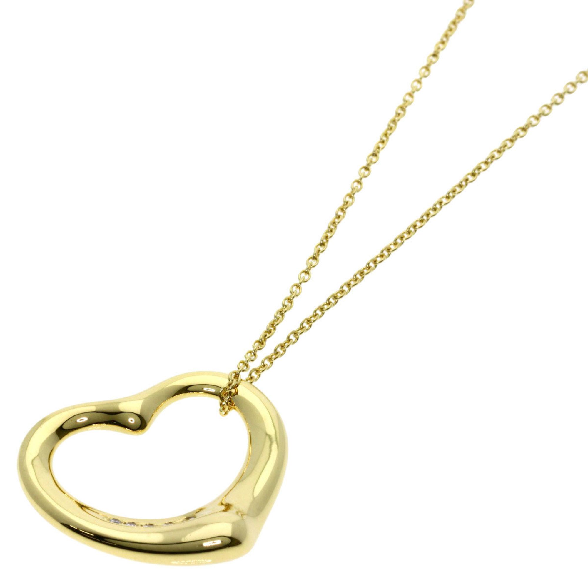 Tiffany Heart 5P Diamond Necklace K18 Yellow Gold Women's TIFFANY&Co.