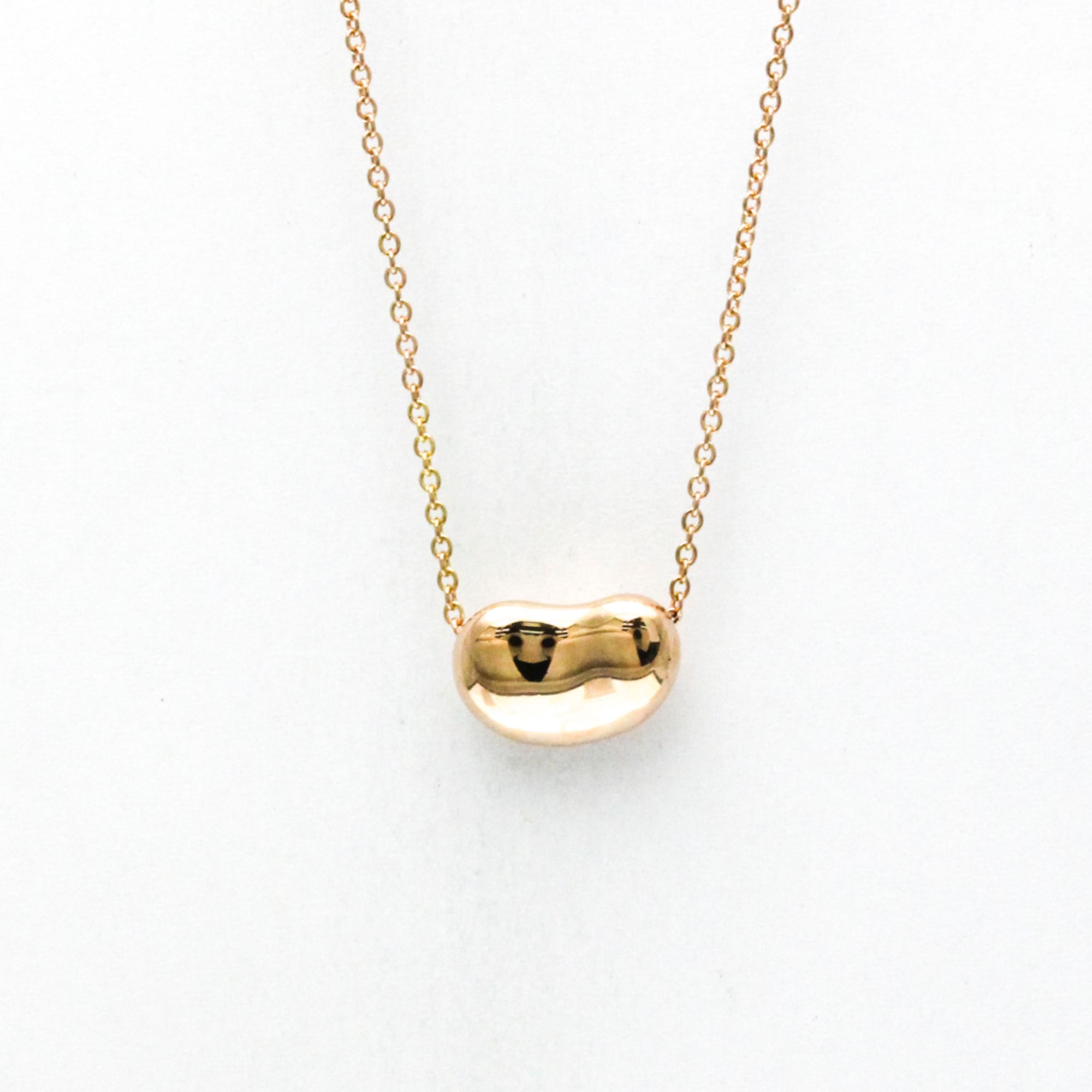 Tiffany Bean Yellow Gold (18K) No Stone Women,Men Fashion Pendant Necklace (Gold)