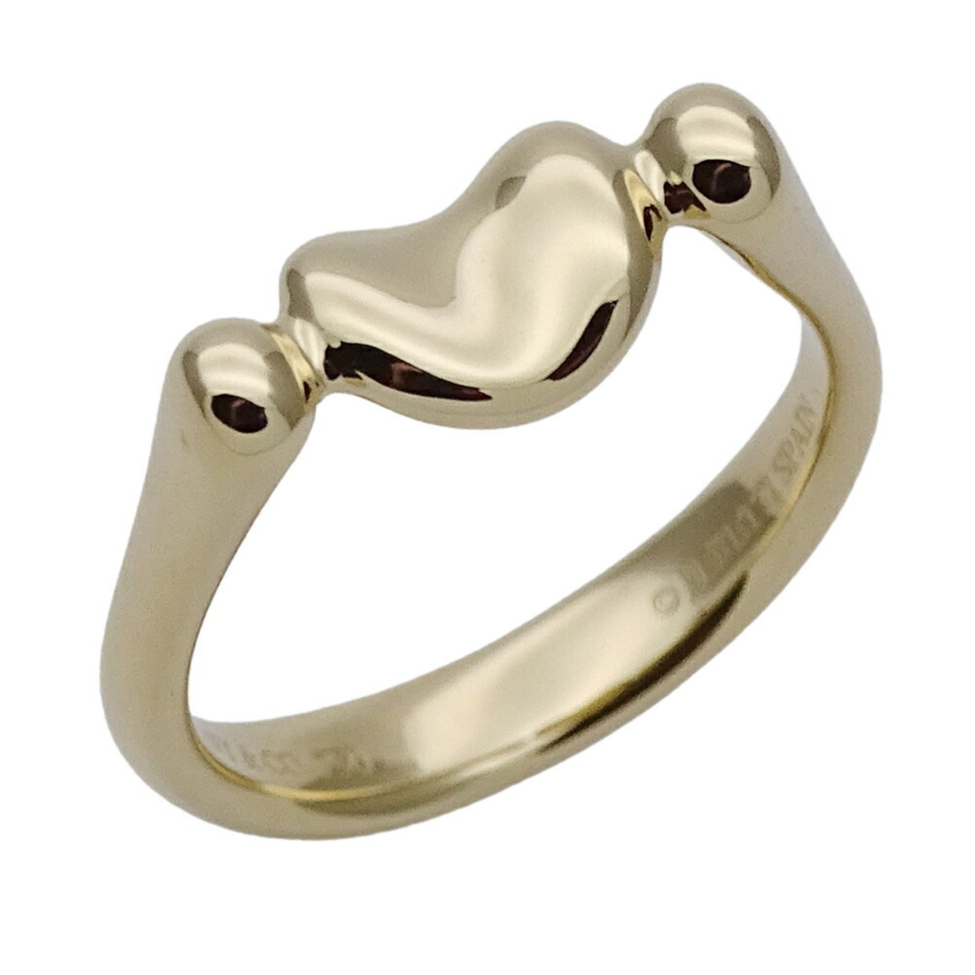 Tiffany & Co. Elsa Peretti Bean Ring for Women, 750YG, Yellow Gold, Size 8.5, Polished