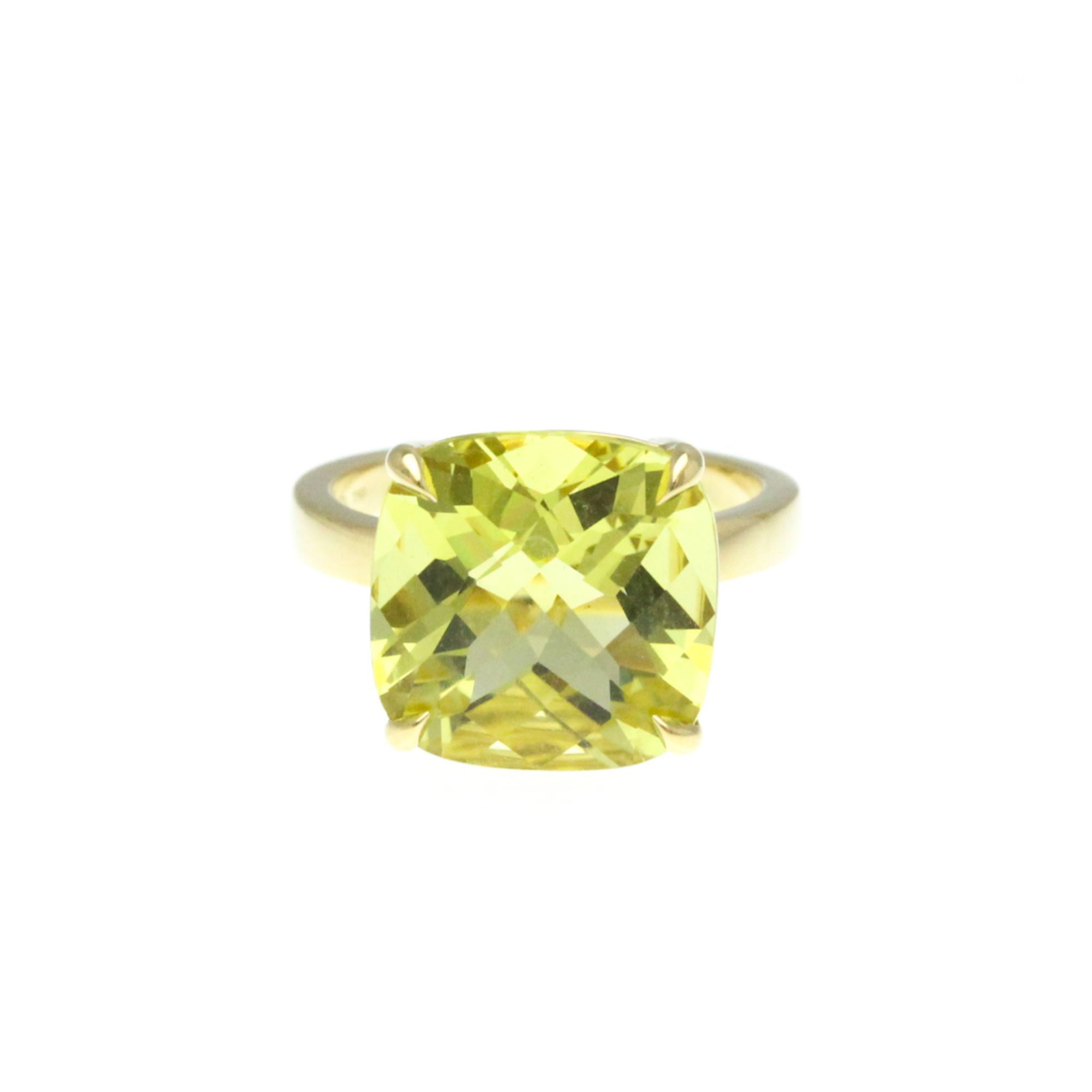 Tiffany Sparkler Ring Yellow Gold (18K) Fashion Lemon Quartz Band Ring Gold