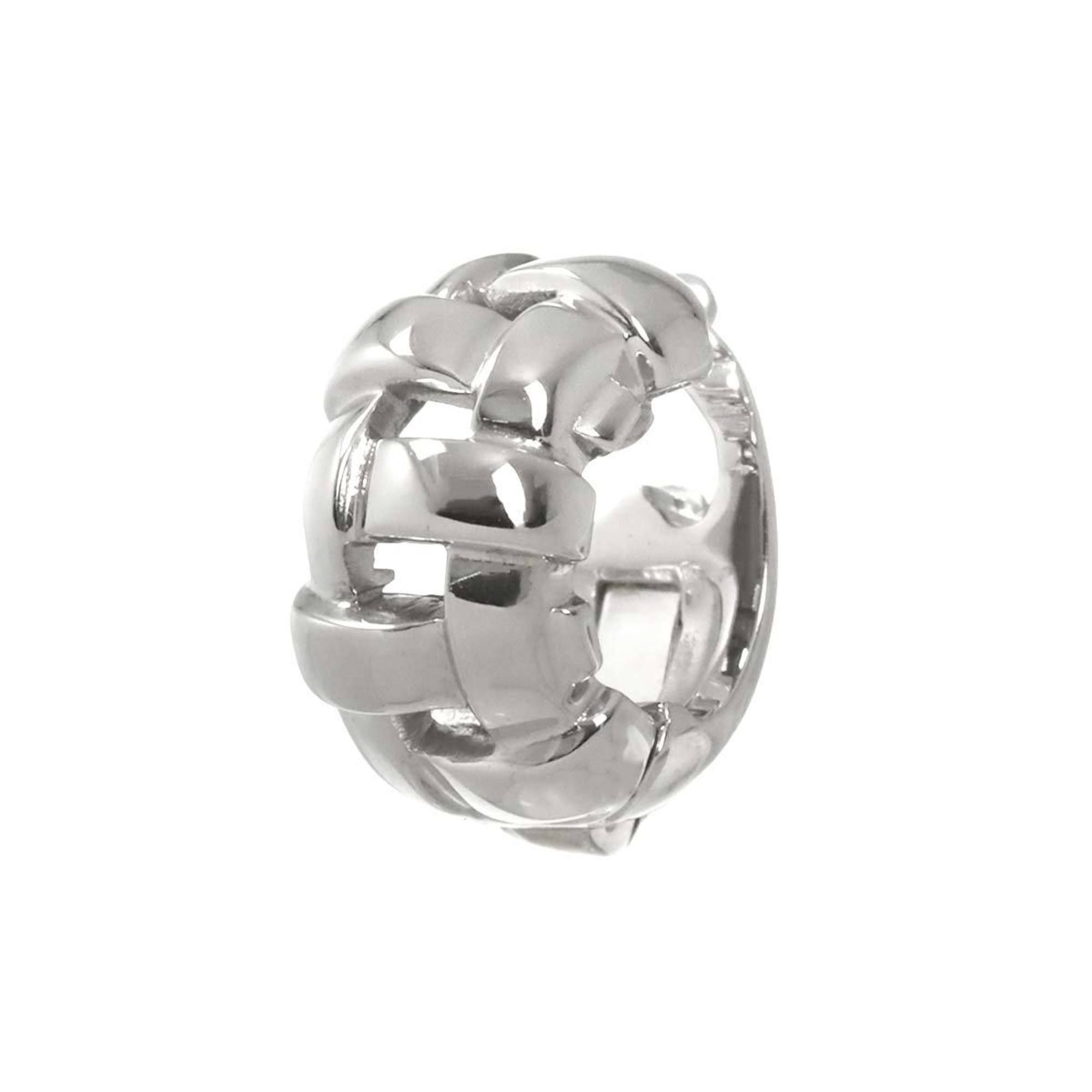 Tiffany & Co. Woven Mesh Earrings in 18K White Gold (750) - Clip-on Earring (Single Earring)