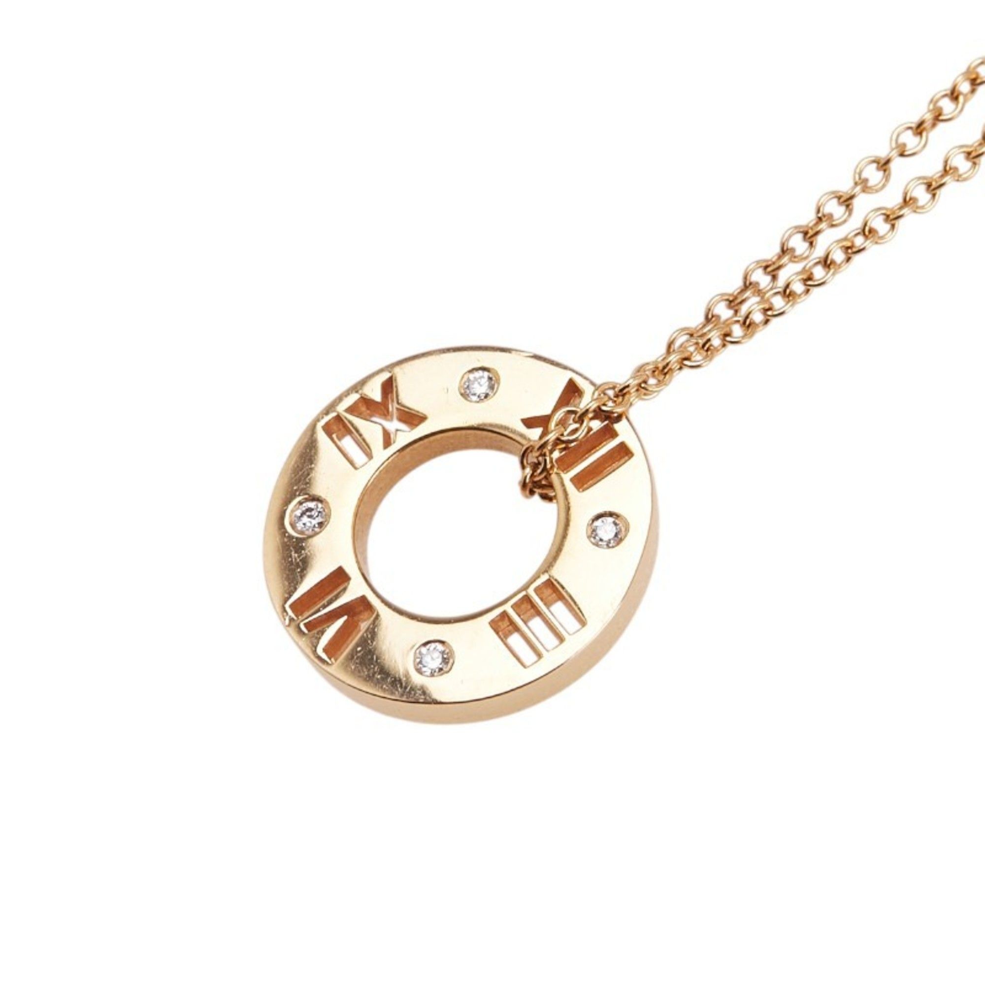 Tiffany & Co. 18K Yellow Gold Diamond Atlas 4-Piece Pendant Necklace for Women.