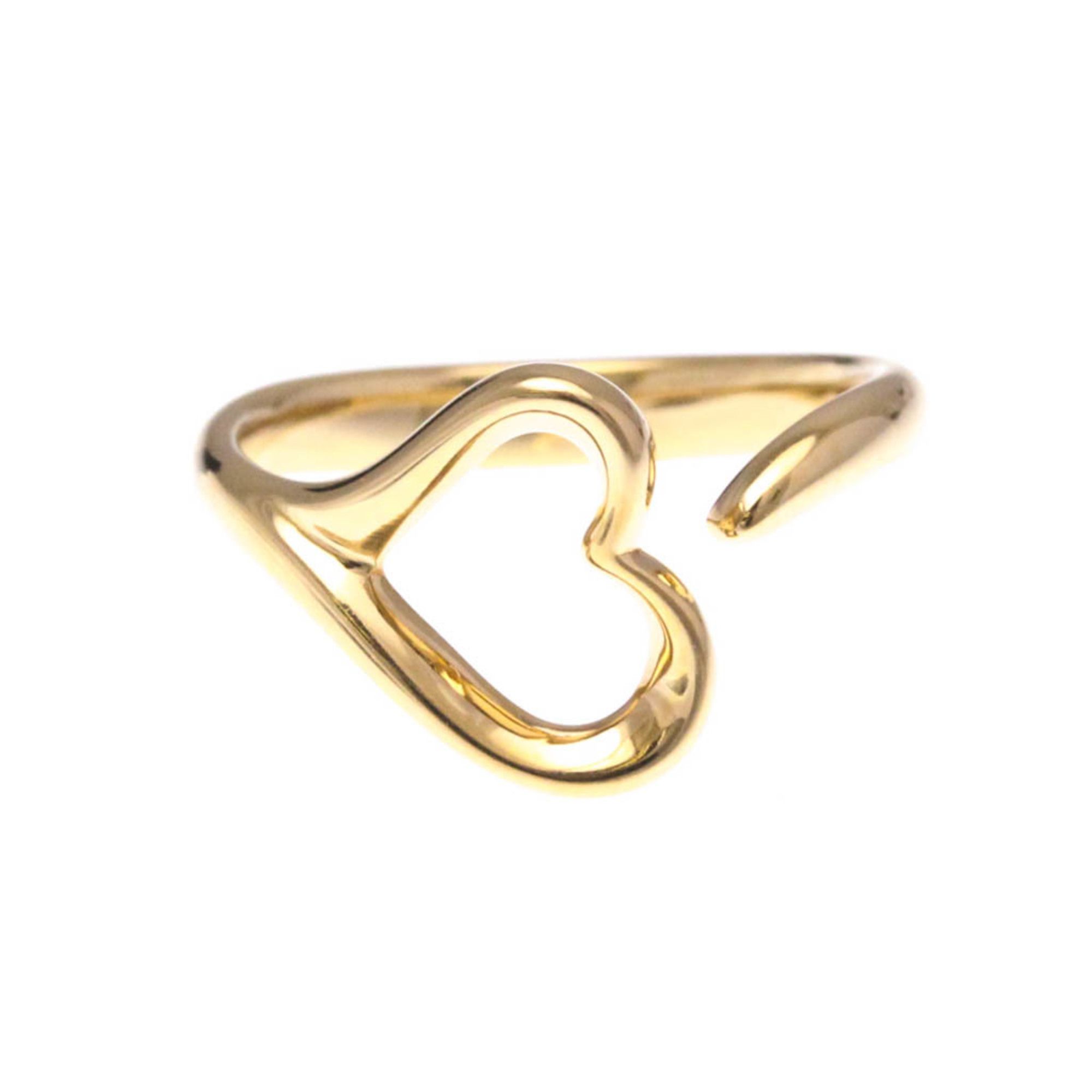 Tiffany Open Heart Pink Gold (18K) Fashion No Stone Band Ring Pink Gold