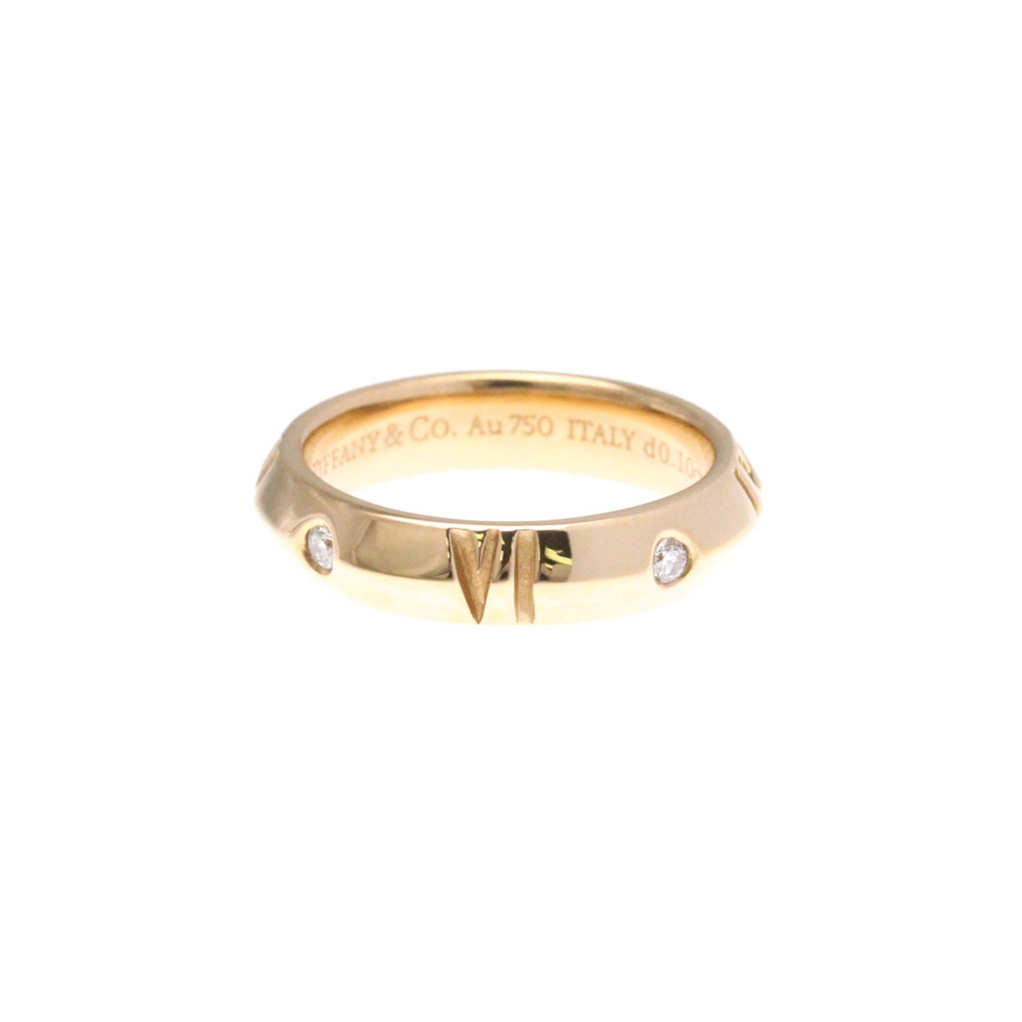 Tiffany X Closed Ring 4P Diamond Pink Gold (18K) Fashion Diamond Band Ring Pink Gold
