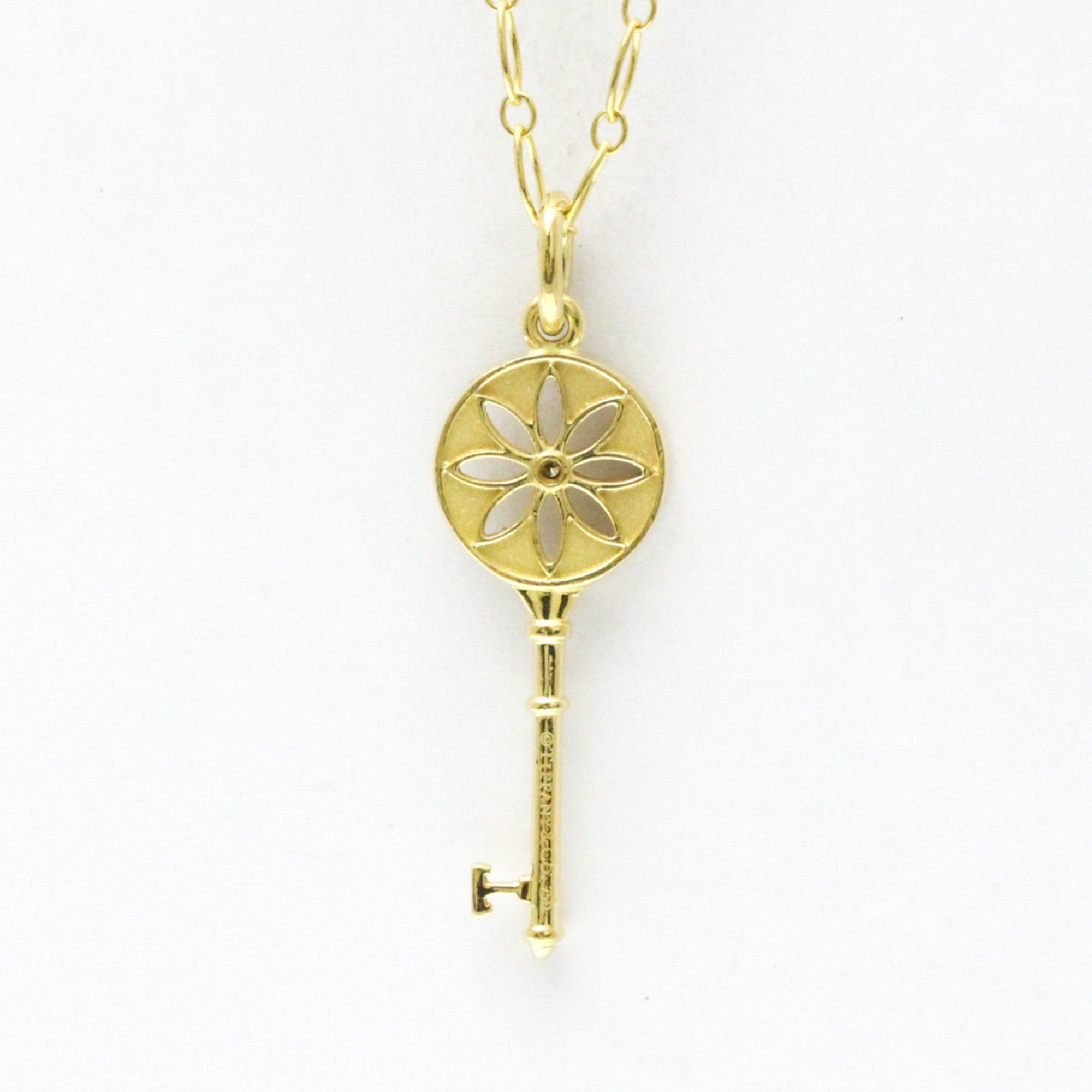 Tiffany Daisy Key Diamond Necklace Yellow Gold (18K) Diamond Women,Men Fashion Pendant Necklace (Gol