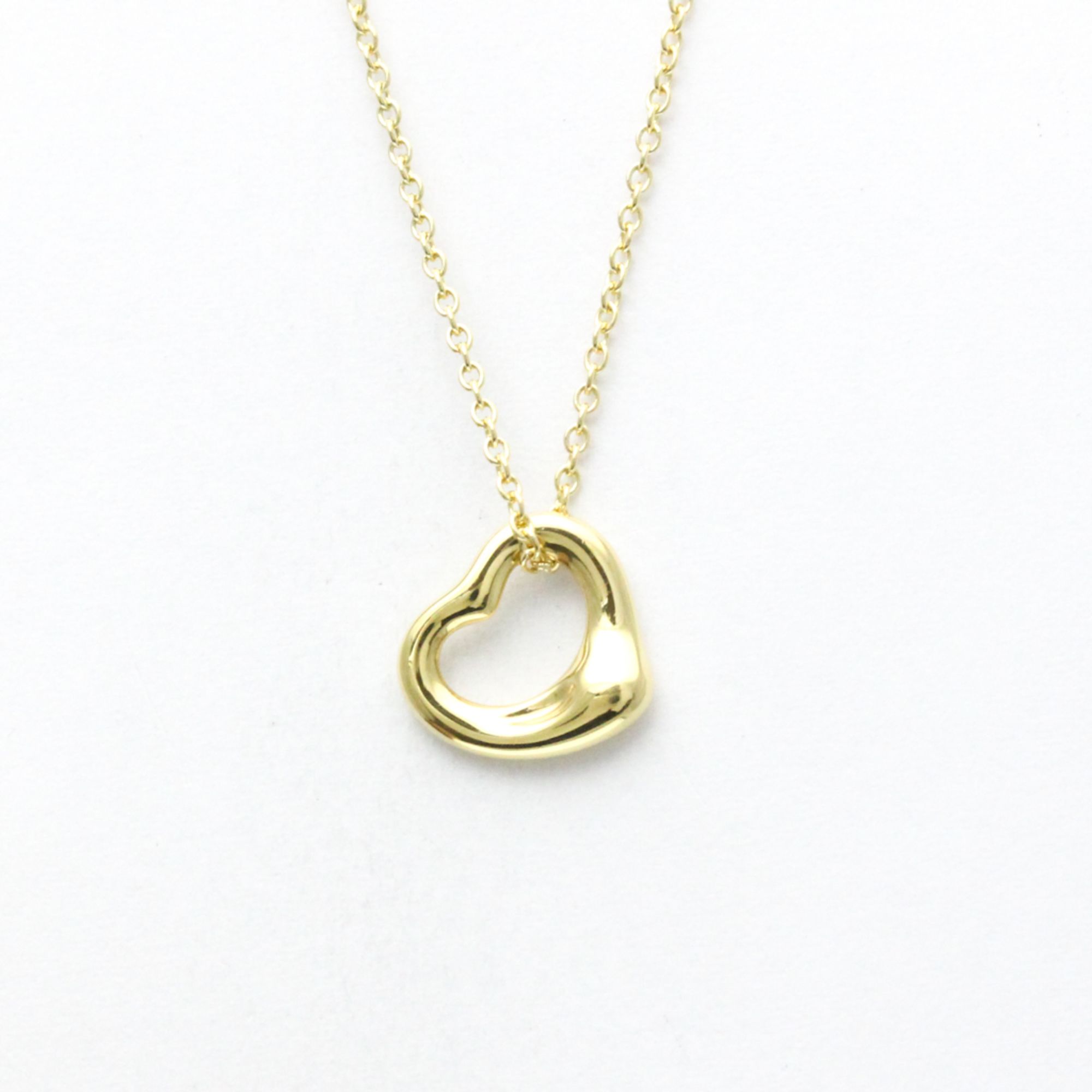 Tiffany Open Heart Yellow Gold (18K) No Stone Men,Women Fashion Pendant Necklace (Gold)
