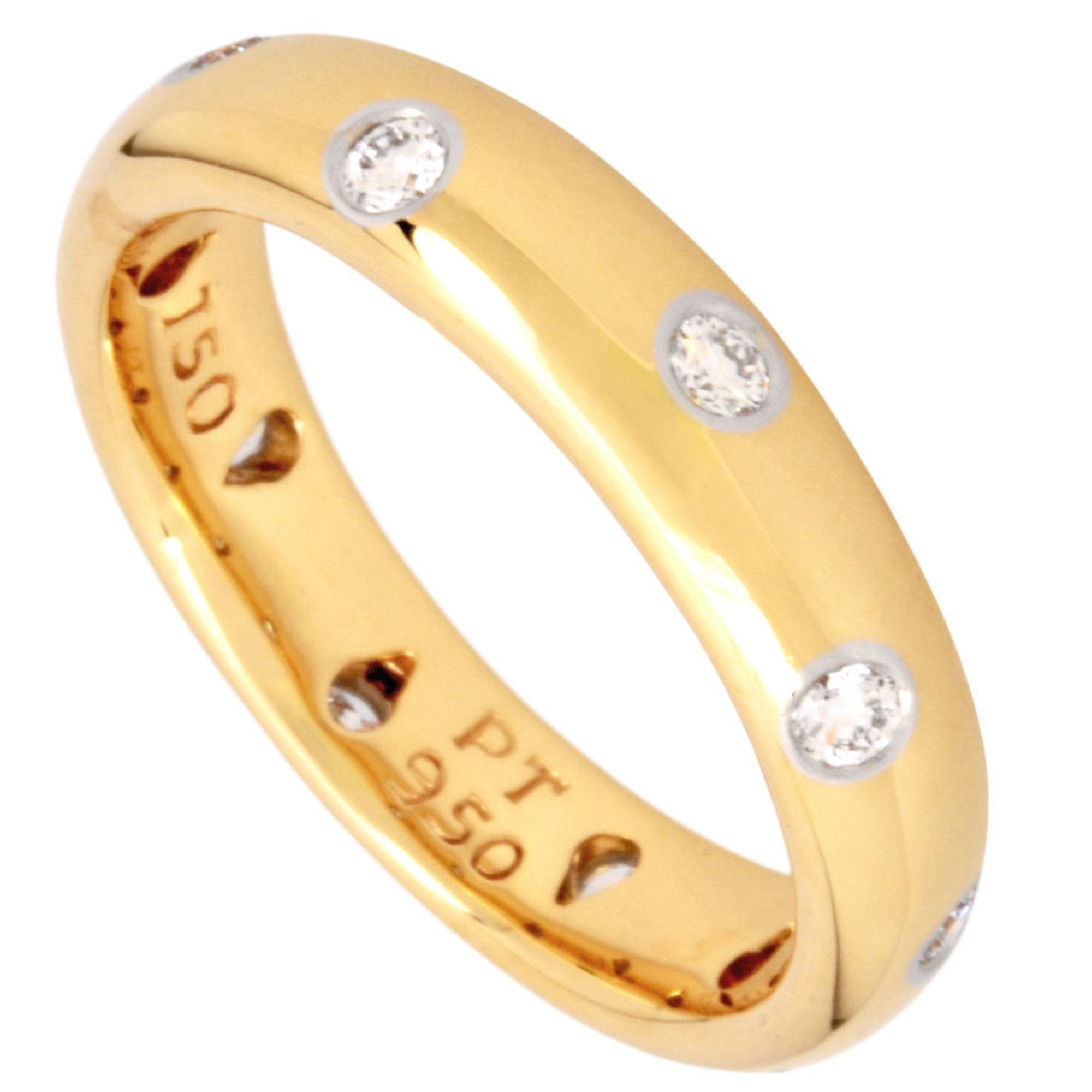 Tiffany & Co. Dots Ring, Diamond, Size 9, 18KYG, 5.1g, Pt950