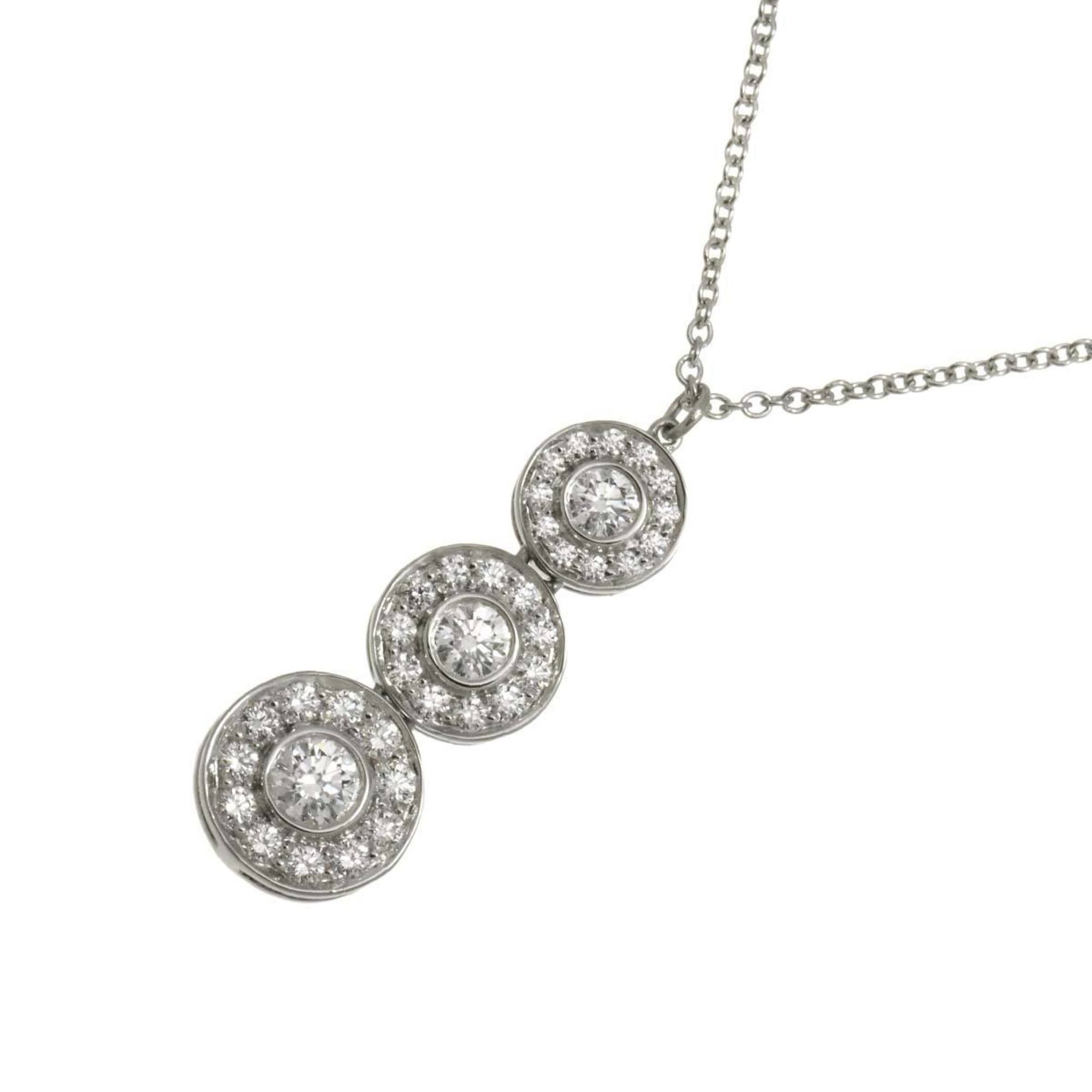 Tiffany & Co. Circlet Triple Drop Diamond Necklace, 40cm, Platinum