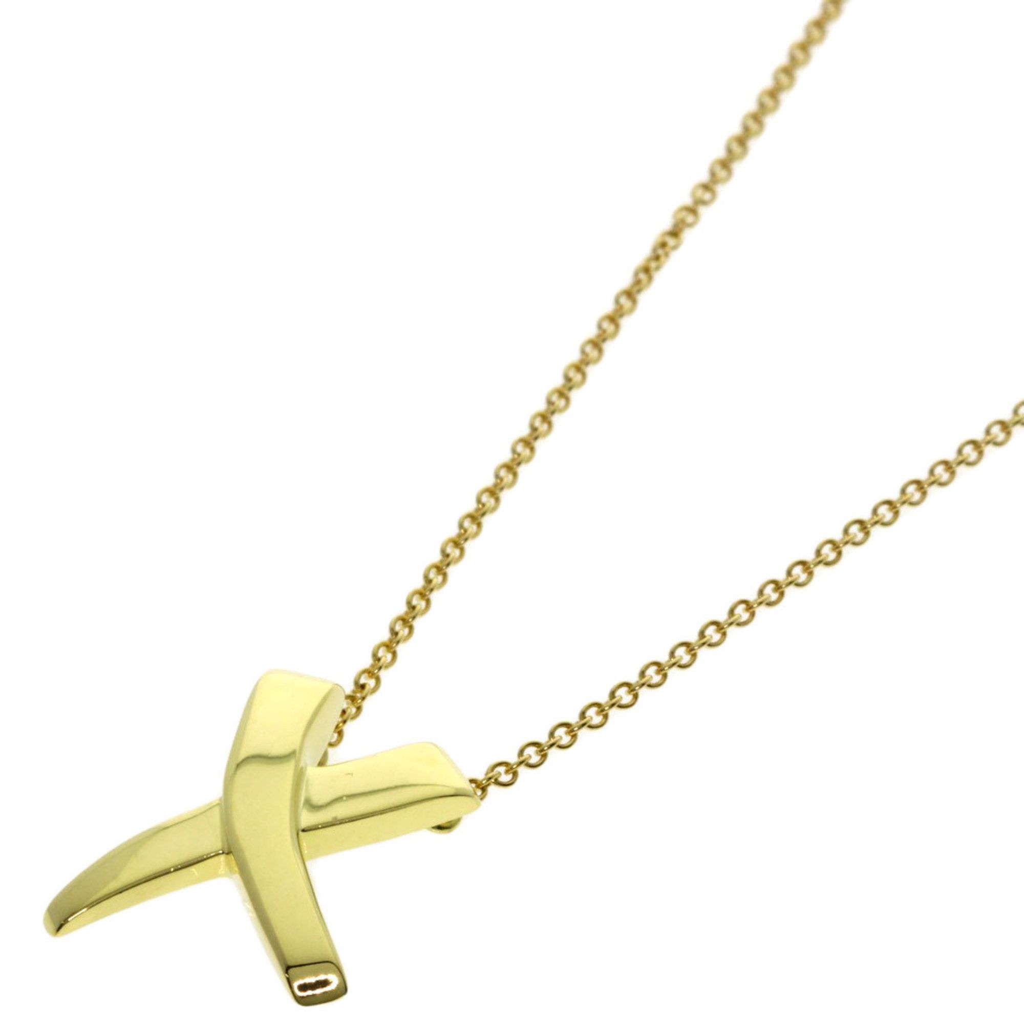 Tiffany & Co. Kisses necklace in 18K yellow gold for women.