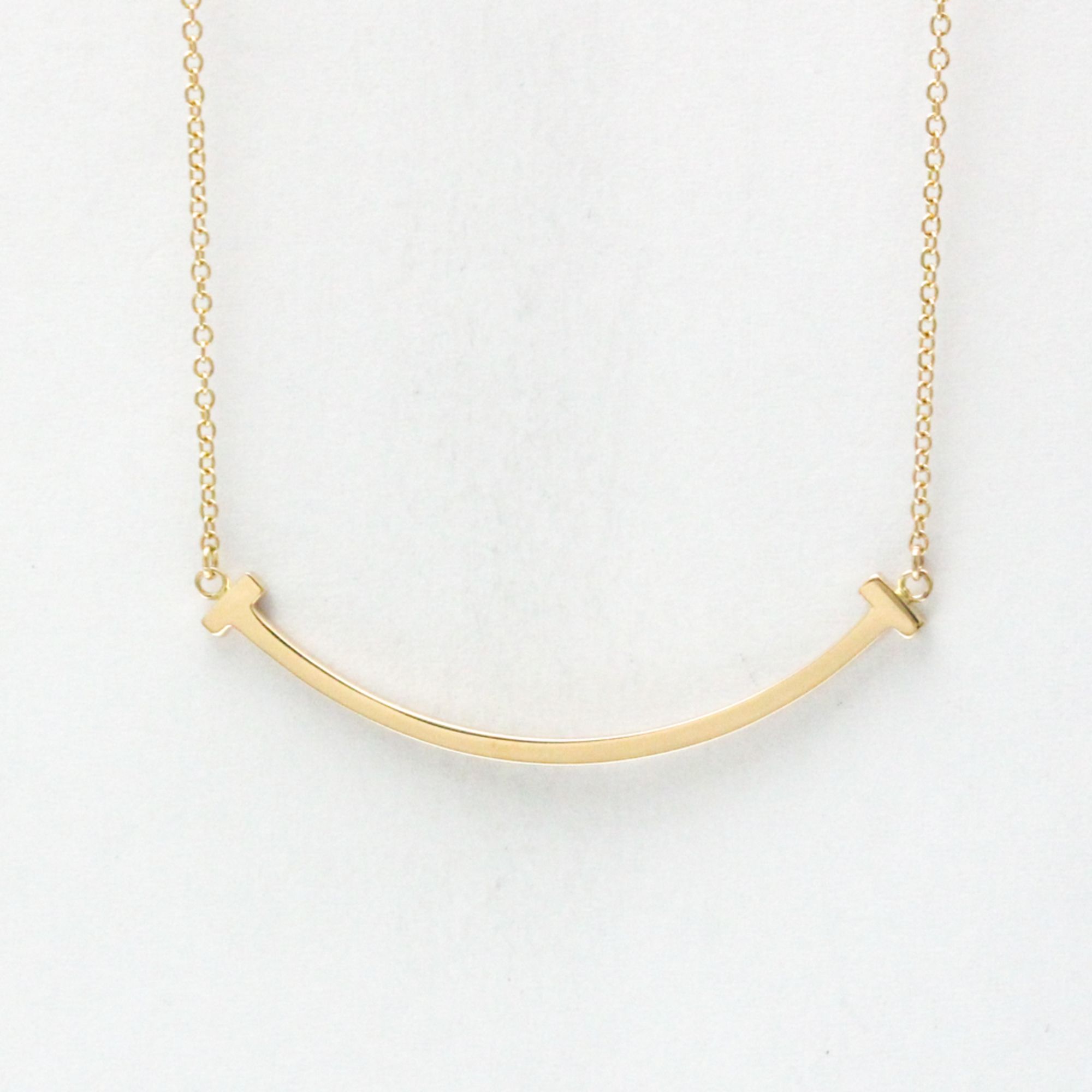 Tiffany Tiffany T Smile Necklace Pink Gold (18K) No Stone Women,Men Fashion Pendant Necklace (Pink G