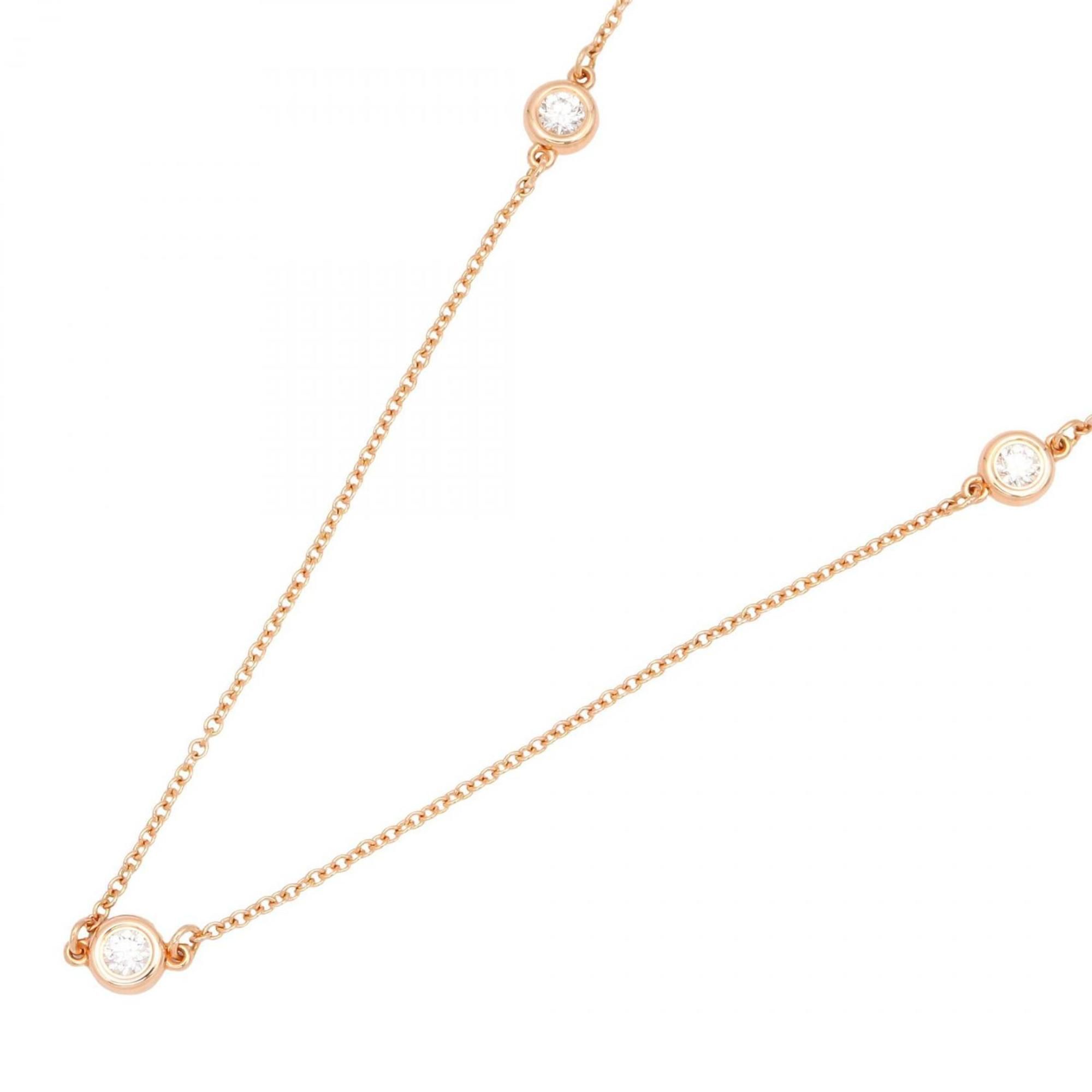 Tiffany & Co. By the Yard 3PD Necklace, 18K Pink Gold with Diamonds, Women's, Clear