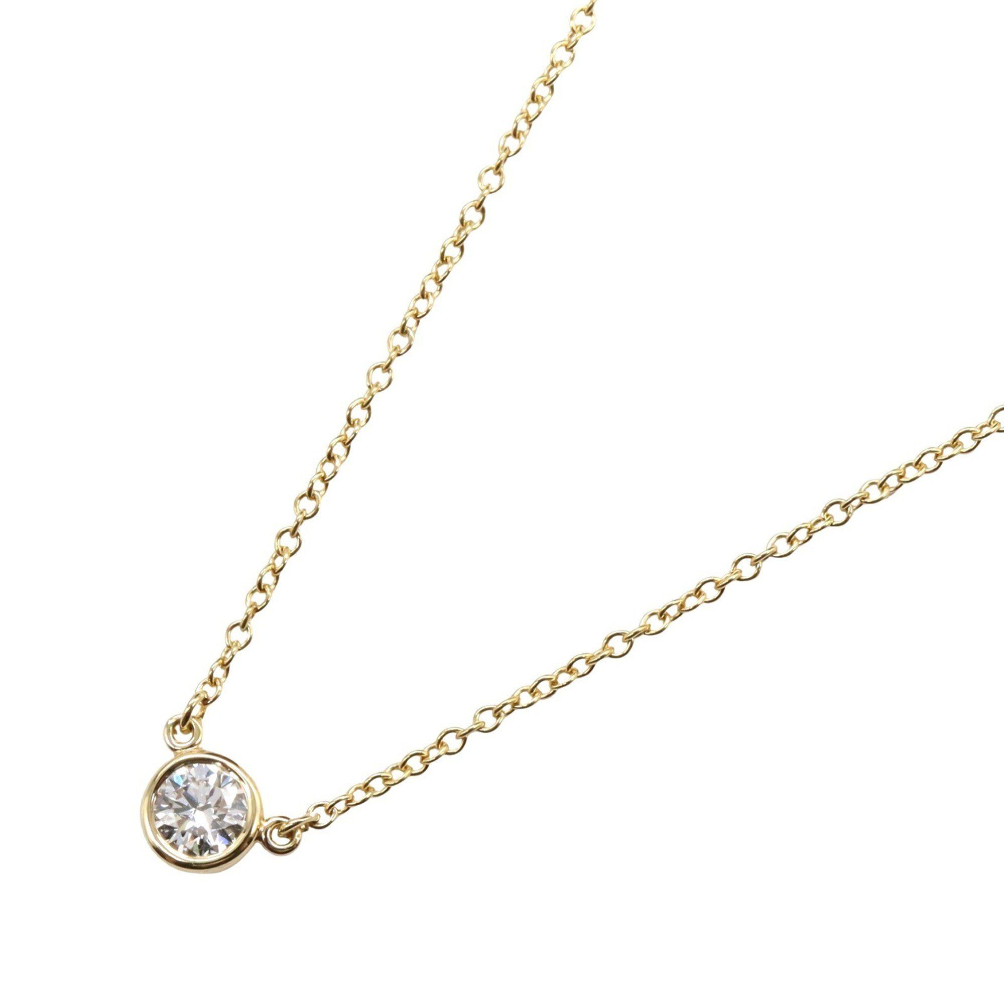Tiffany & Co. By the Yard Necklace, 18K Yellow Gold with Diamonds, Clear, for Women