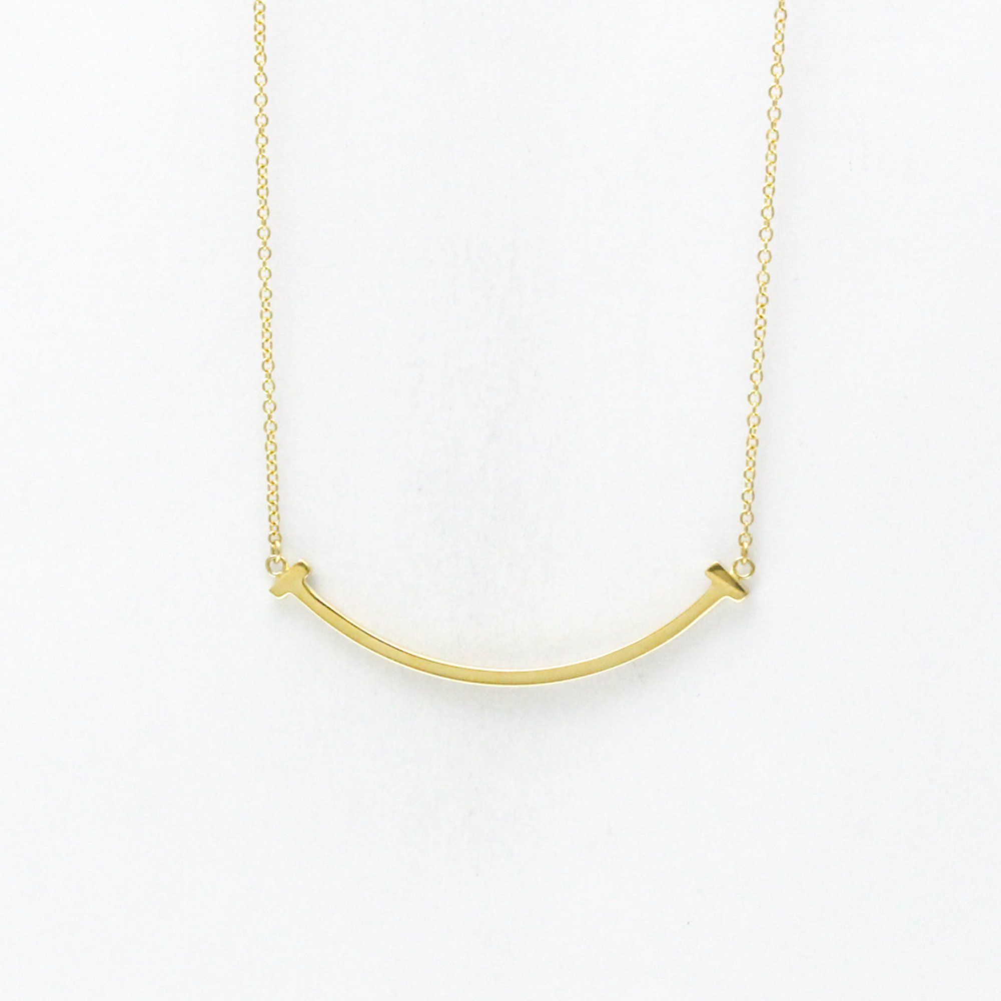 Tiffany Smile Necklace Yellow Gold (18K) No Stone Men,Women Fashion Pendant Necklace (Gold)