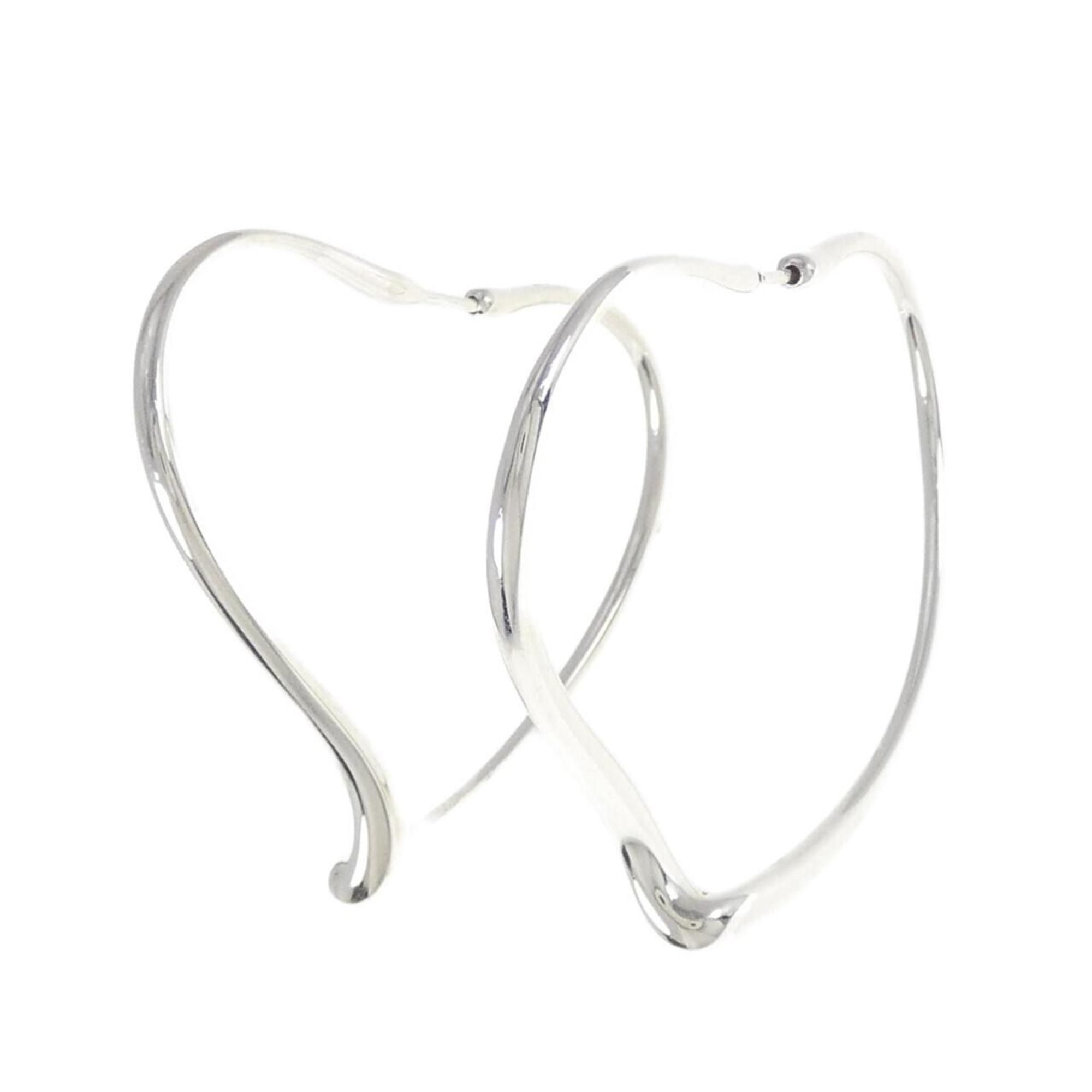 Tiffany open heart hoop earrings
