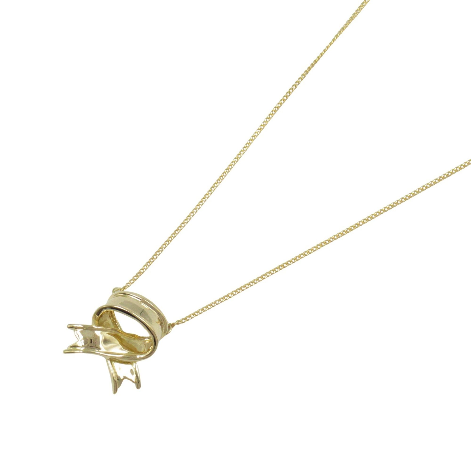 Tiffany & Co. Ribbon Necklace 18K (Yellow Gold) Women's Gold