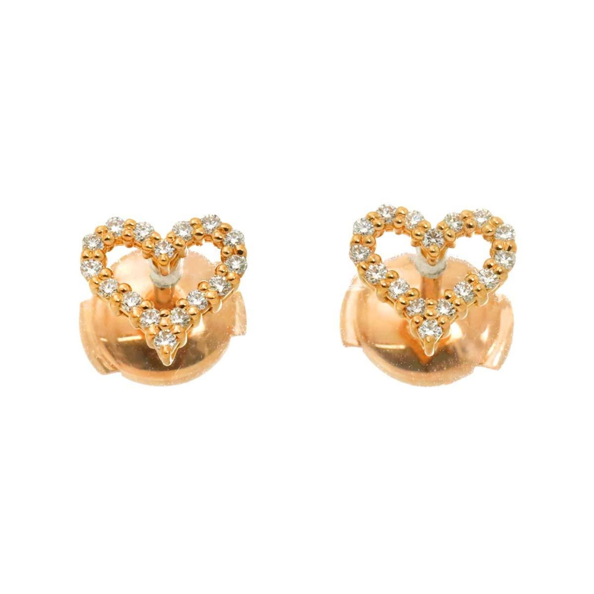 Tiffany & Co. Sentimental Heart Diamond Earrings in 18K PG Pink Gold (750)