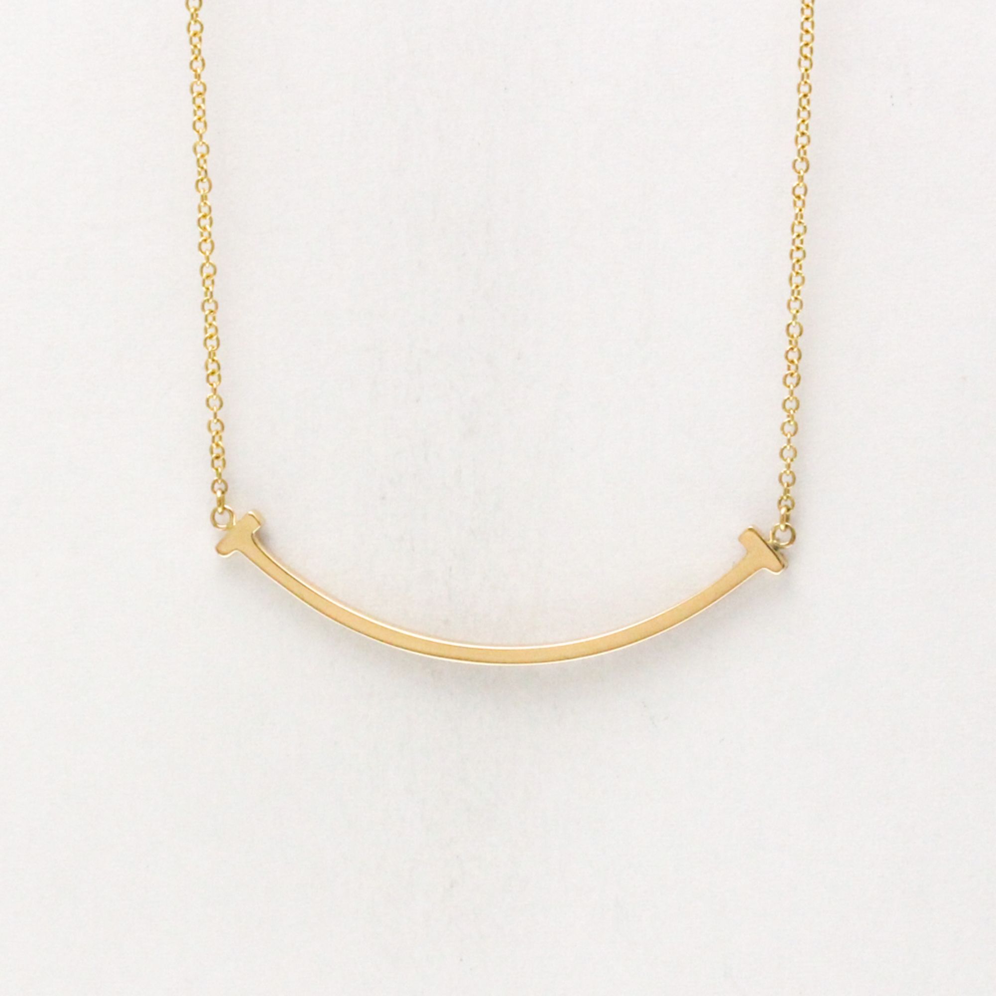 Tiffany Tiffany T Smile Necklace Pink Gold (18K) No Stone Men,Women Fashion Pendant Necklace (Pink G