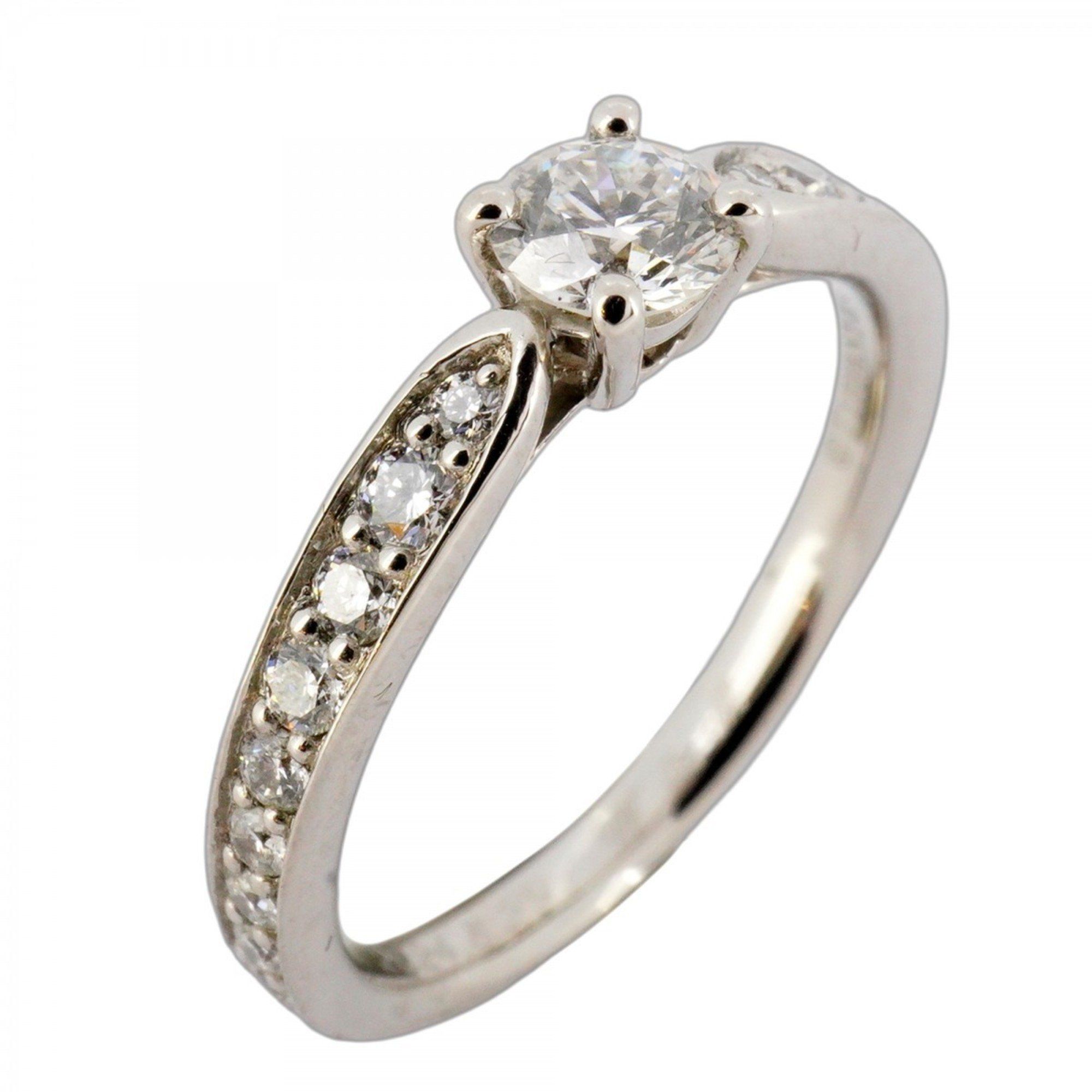 Tiffany Harmony Ring, Pt950 Platinum, Diamond 0.24ct, Size 5.5, Women's