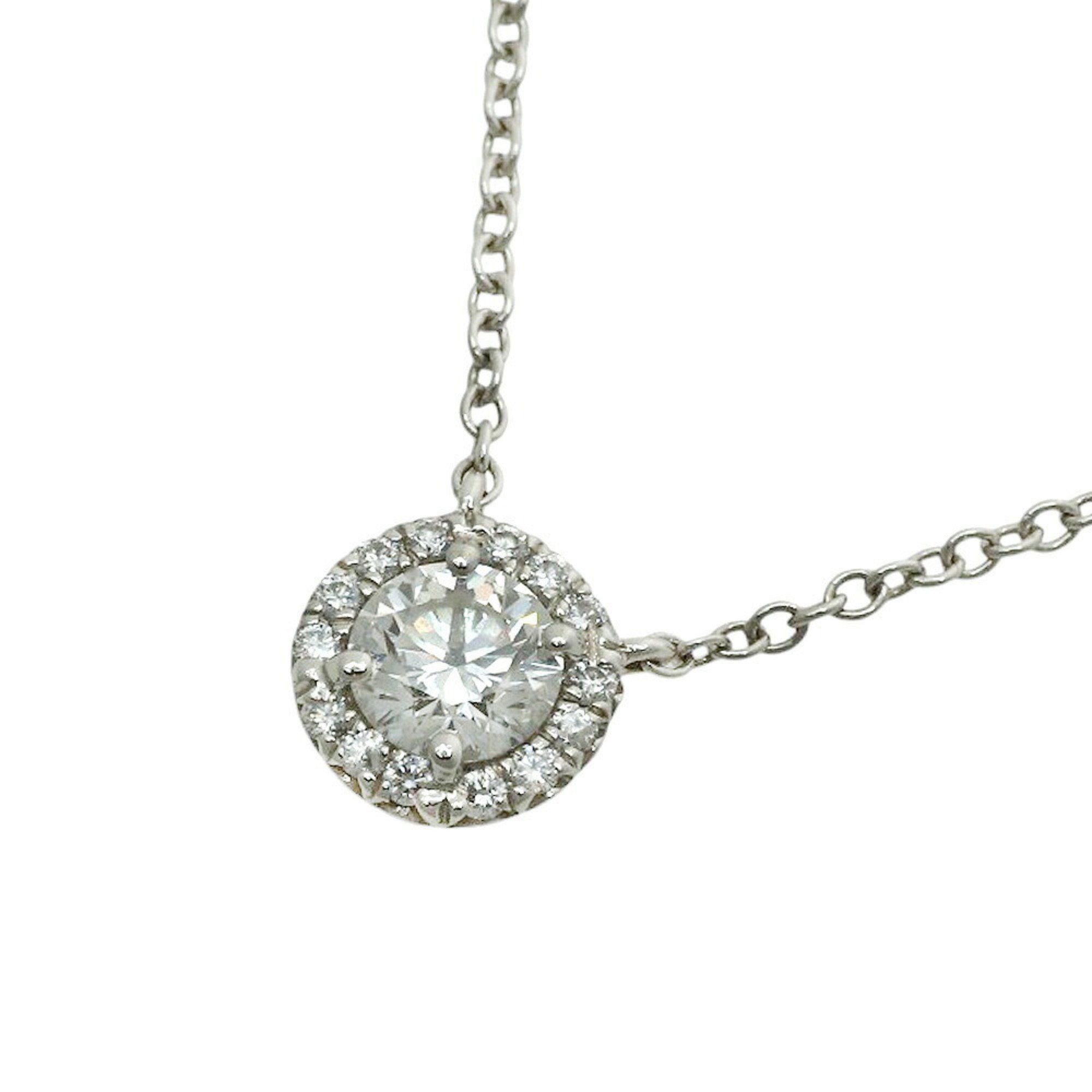 Like new Tiffany & Co. Solest Necklace 60572844, approx. 3.0g, Pt950, 0.29ct diamond (F-VVS2-EX)
