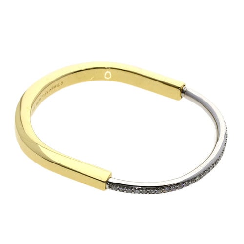 Tiffany Rock Bangle Diamond Bracelet K18 Yellow Gold K18WG Ladies TIFFANY&Co.