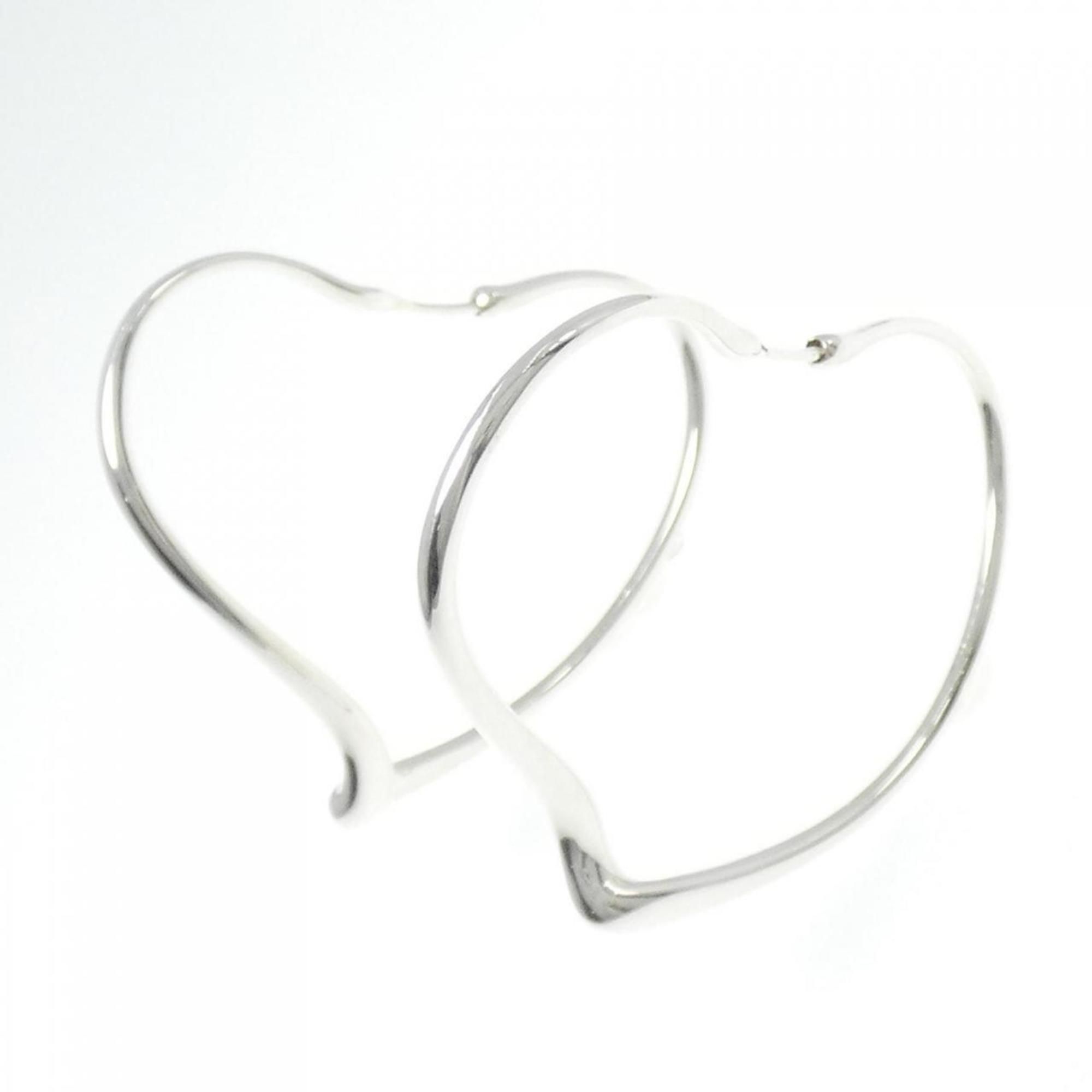 Tiffany open heart hoop earrings