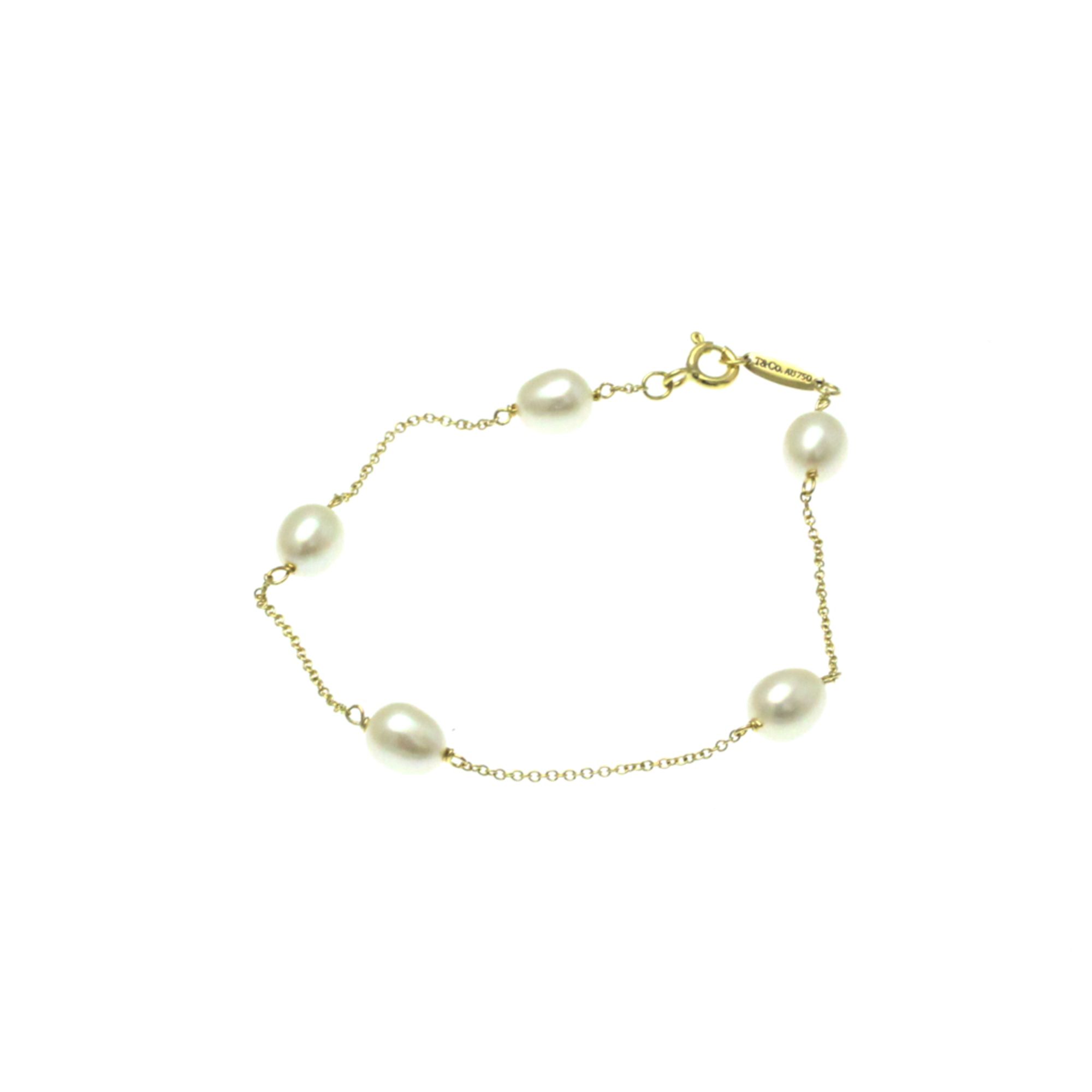 Tiffany By The Yard Yard Freshwater Pearl Bracelet Yellow Gold (18K) Freshwater Pearl Charm Bracelet