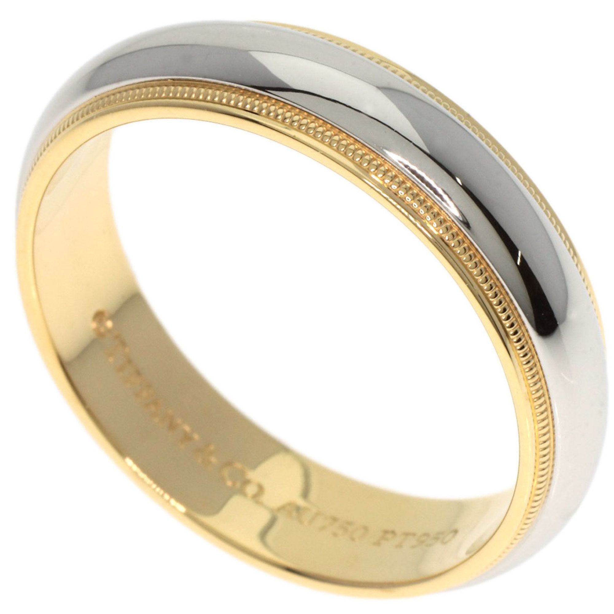 Tiffany & Co. Milgrain Ring in 18K Yellow Gold/PT950 for Women.