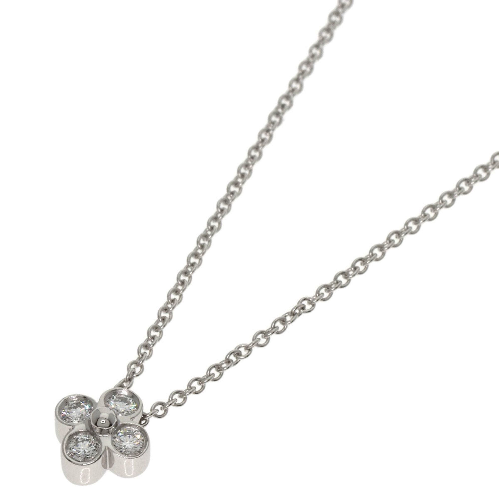 Tiffany & Co. Bezel-Set Diamond Necklace in Platinum PT950 for Women.