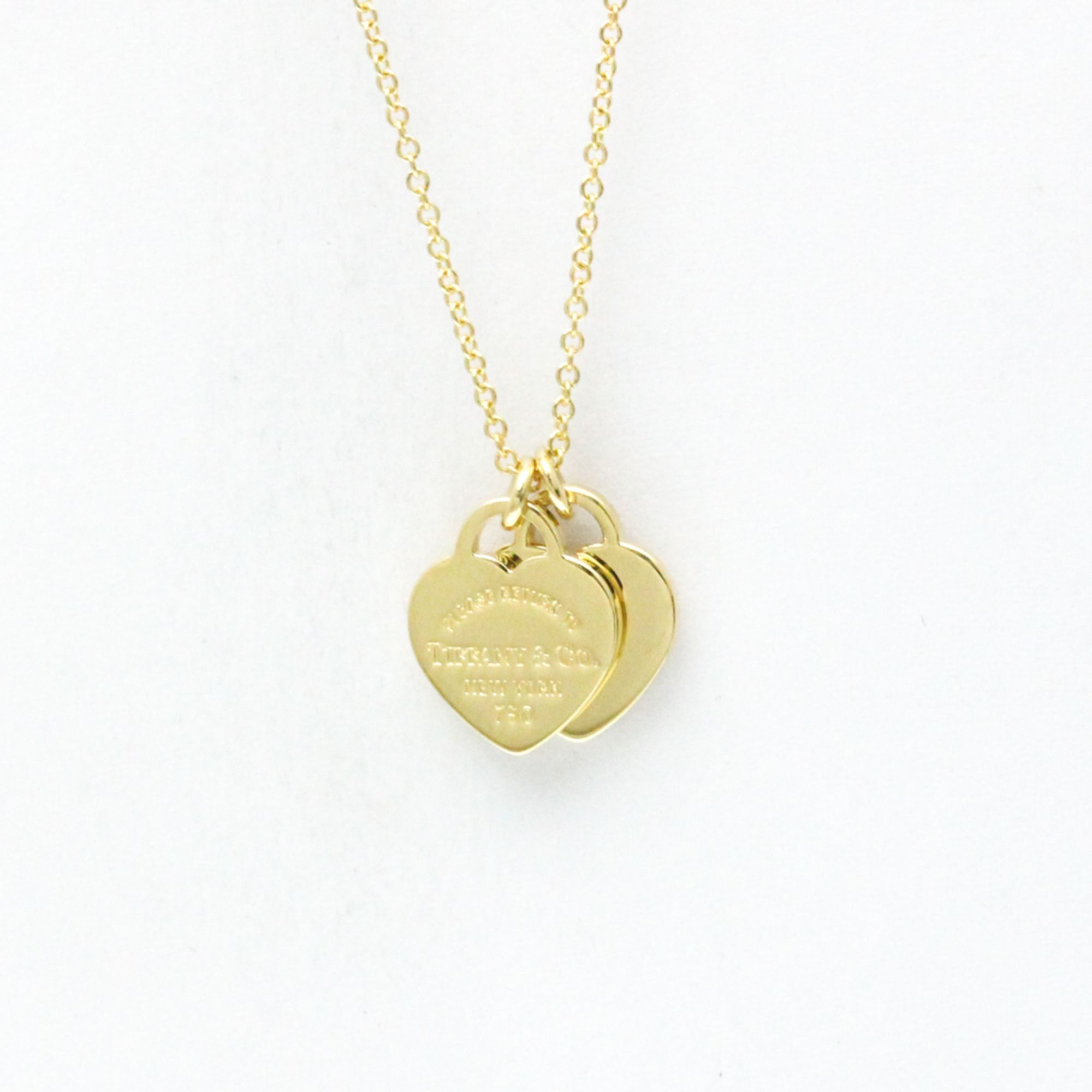 Tiffany Return To Tiffany Double Tag Necklace Yellow Gold (18K) No Stone Women,Men Fashion Pendant N