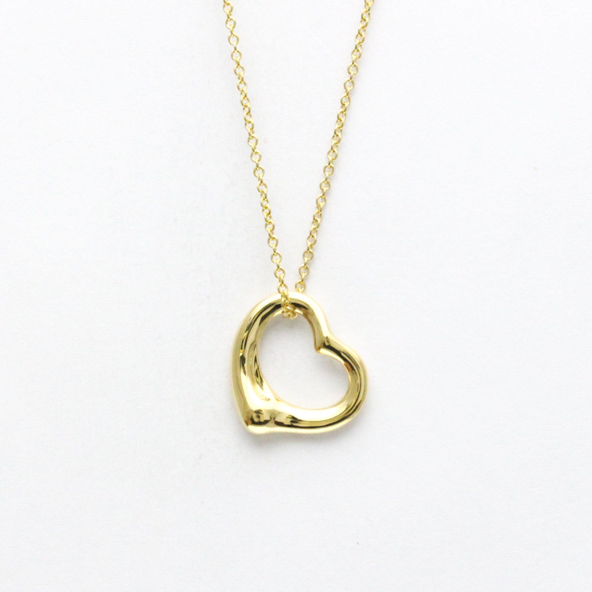 Tiffany Open Heart Yellow Gold (18K) No Stone Men,Women Fashion Pendant Necklace (Gold)