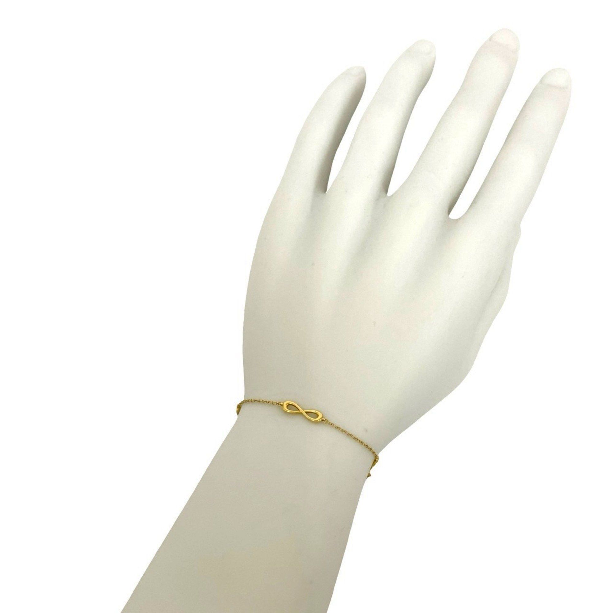 TIFFANY & Co. Tiffany Infinity Endless Bracelet 18K Gold Chain Bangle 06497