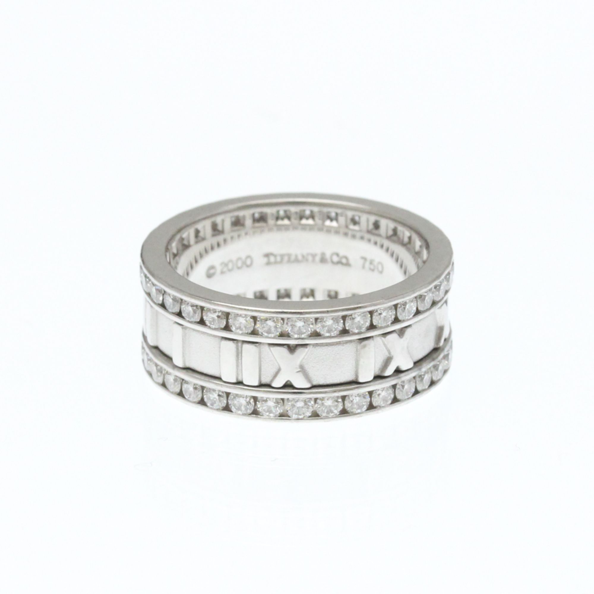 Tiffany Atlas Diamond Ring White Gold (18K) Fashion Diamond Band Ring Silver