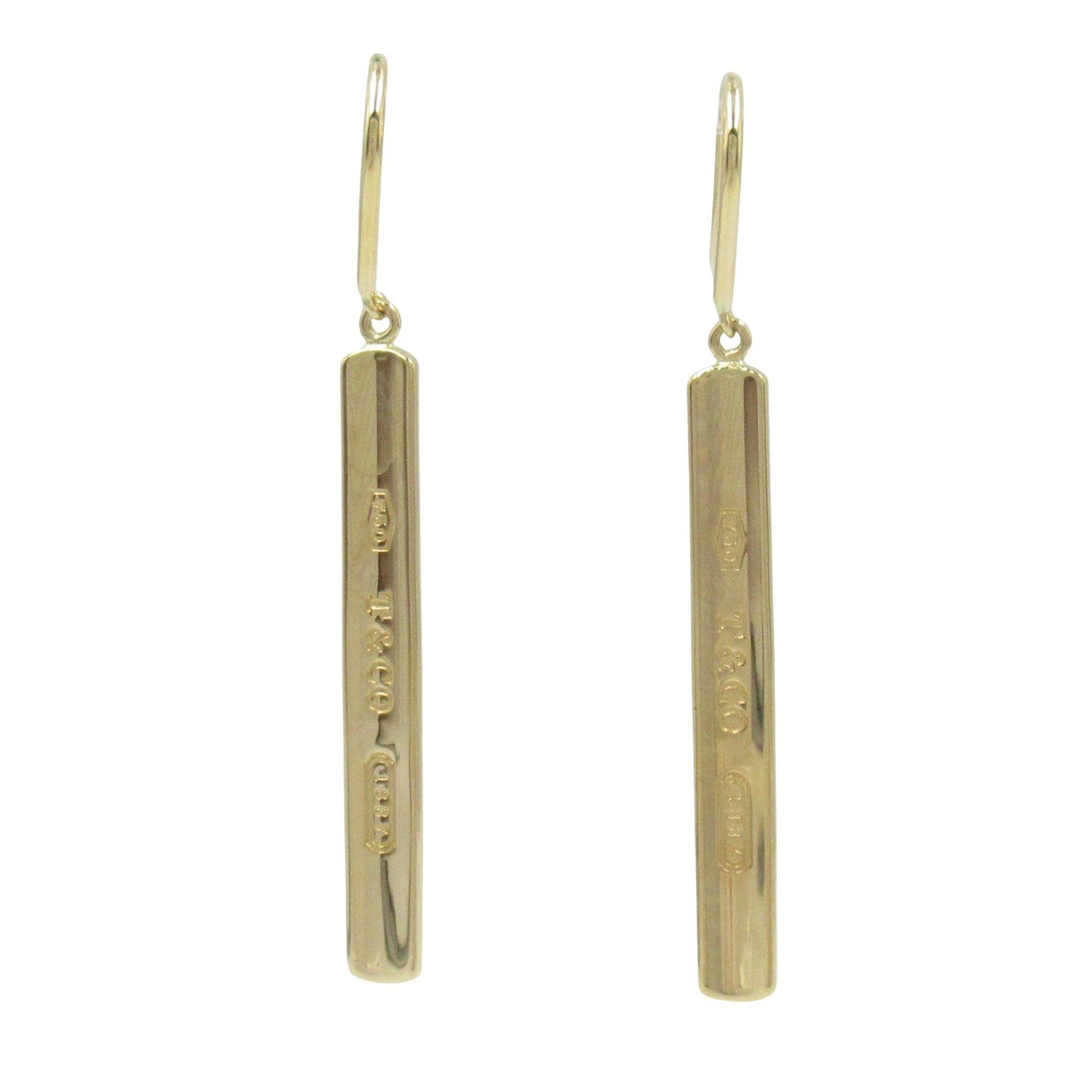 Tiffany & Co. 1837 Plate Earrings, 18K Yellow Gold, Women's