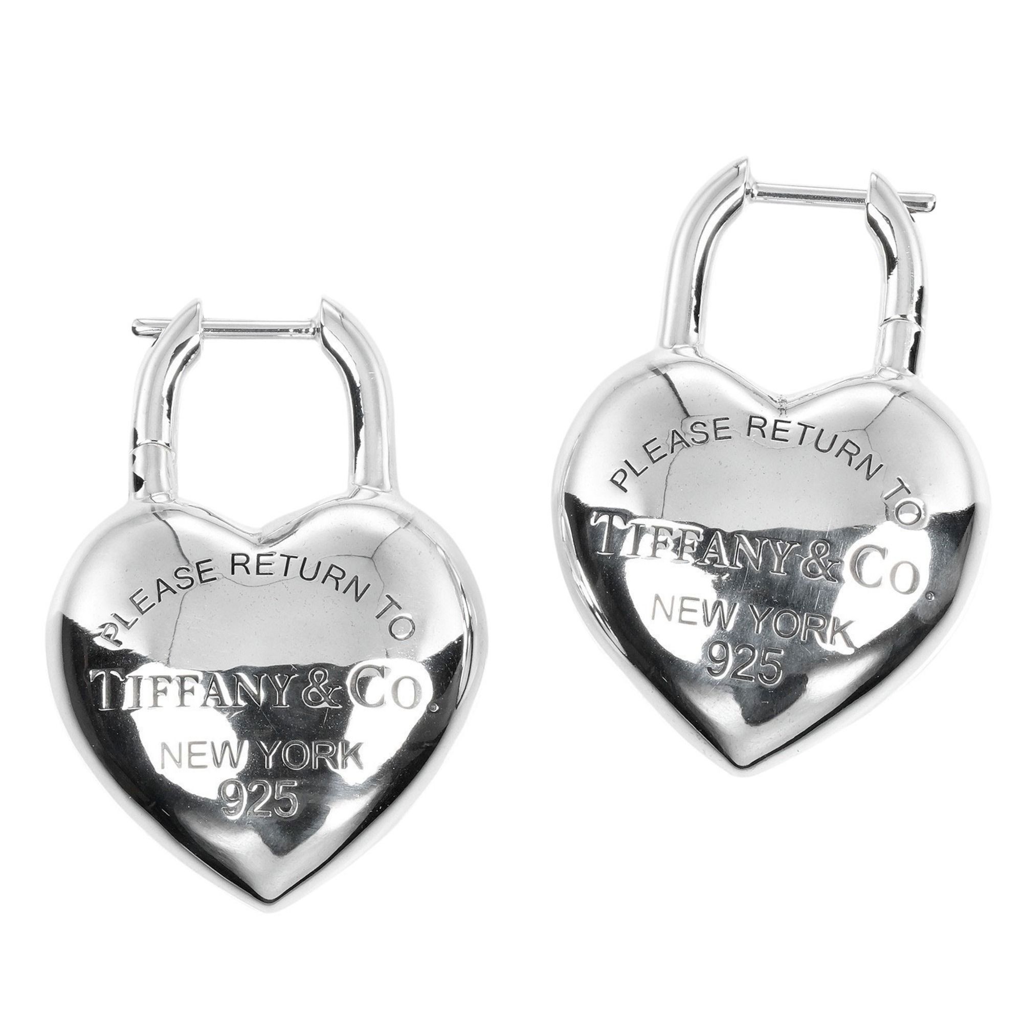 Tiffany & Co. Return to Full Heart Earrings, 925 Silver, approx. 22g