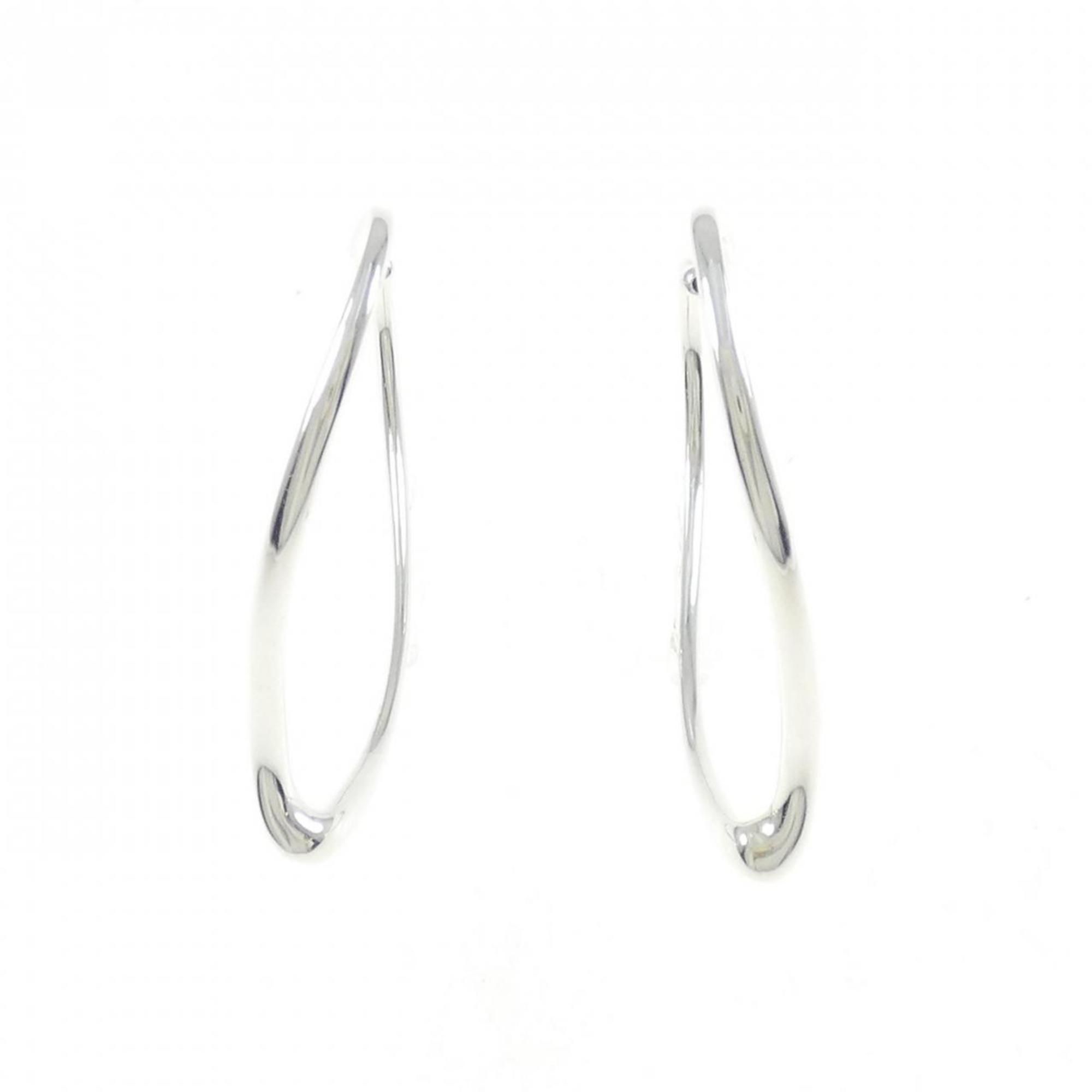 Tiffany open heart hoop earrings