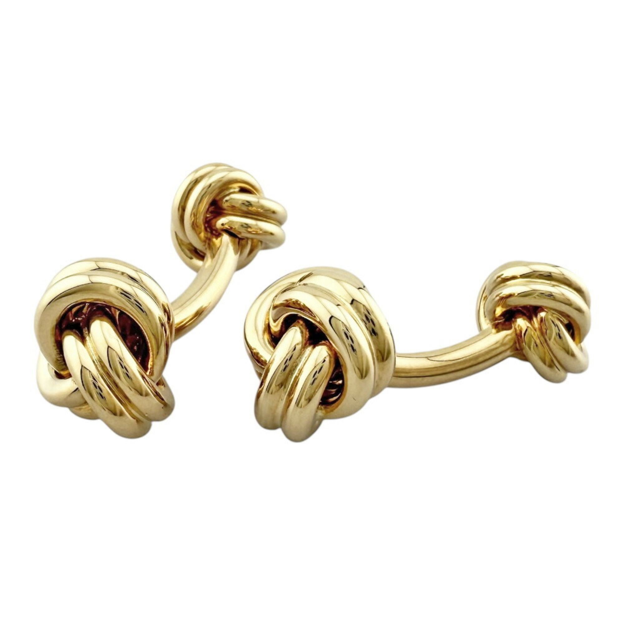 Tiffany Knot Twist Cufflinks, 14K Yellow Gold, Men's, TIFFANY & Co. BRJ09000000104784