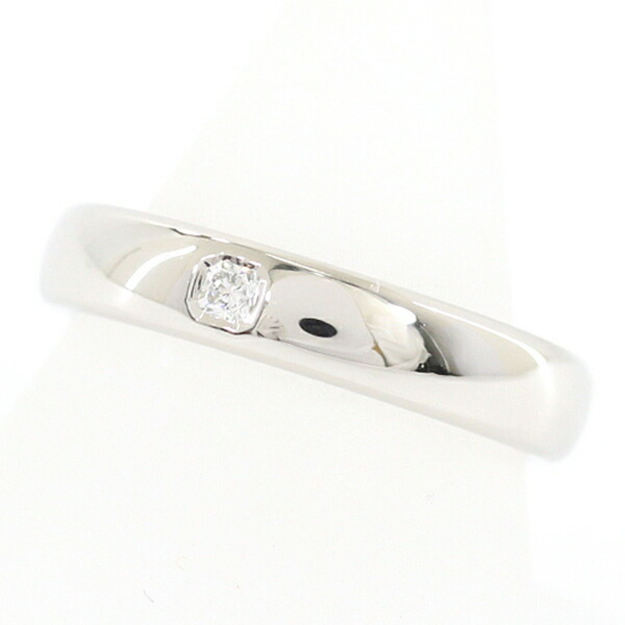 Tiffany Ring Forever Wedding Band 1P Diamond PT 950 Platinum #11.5 No. 11.5 4mm TIFFANY & Co. Women'