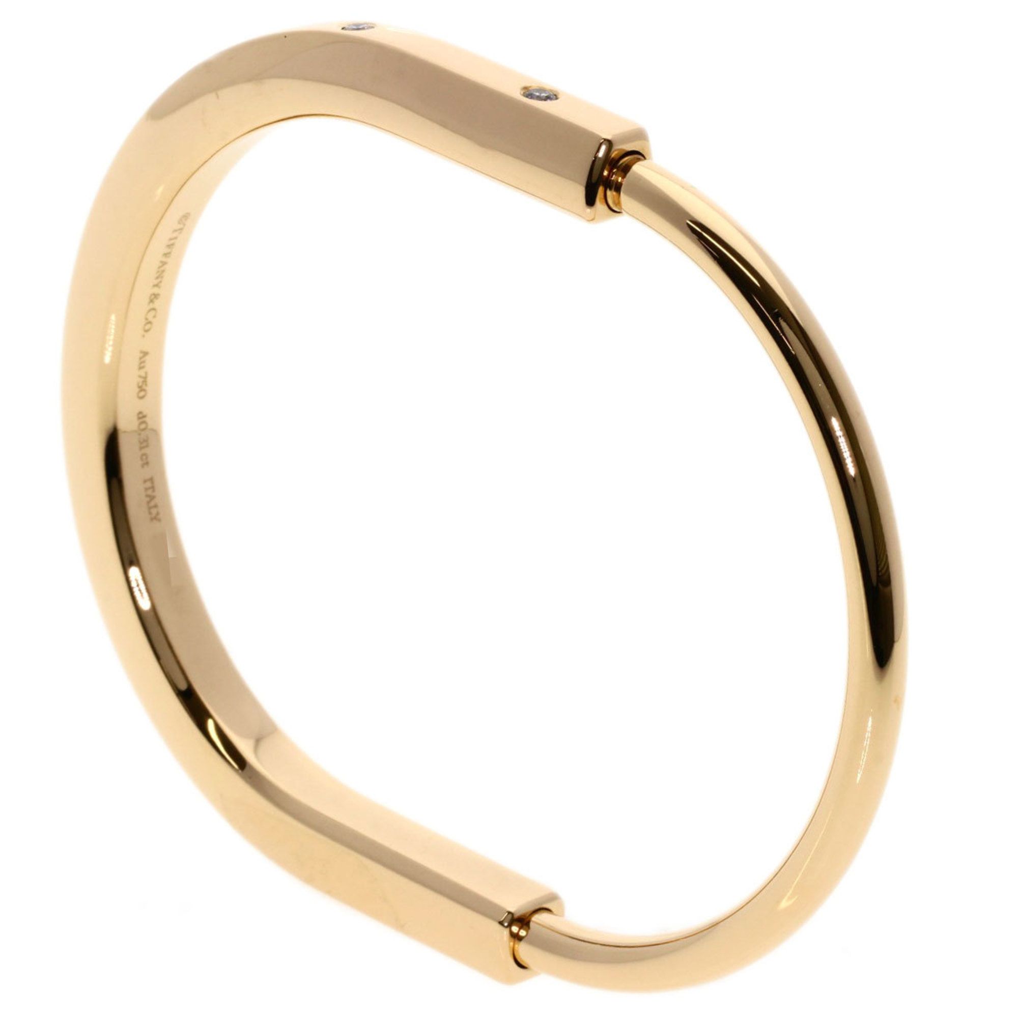 Tiffany Rock Bangle Diamond Bracelet, 18K Pink Gold, Women's, TIFFANY&Co.