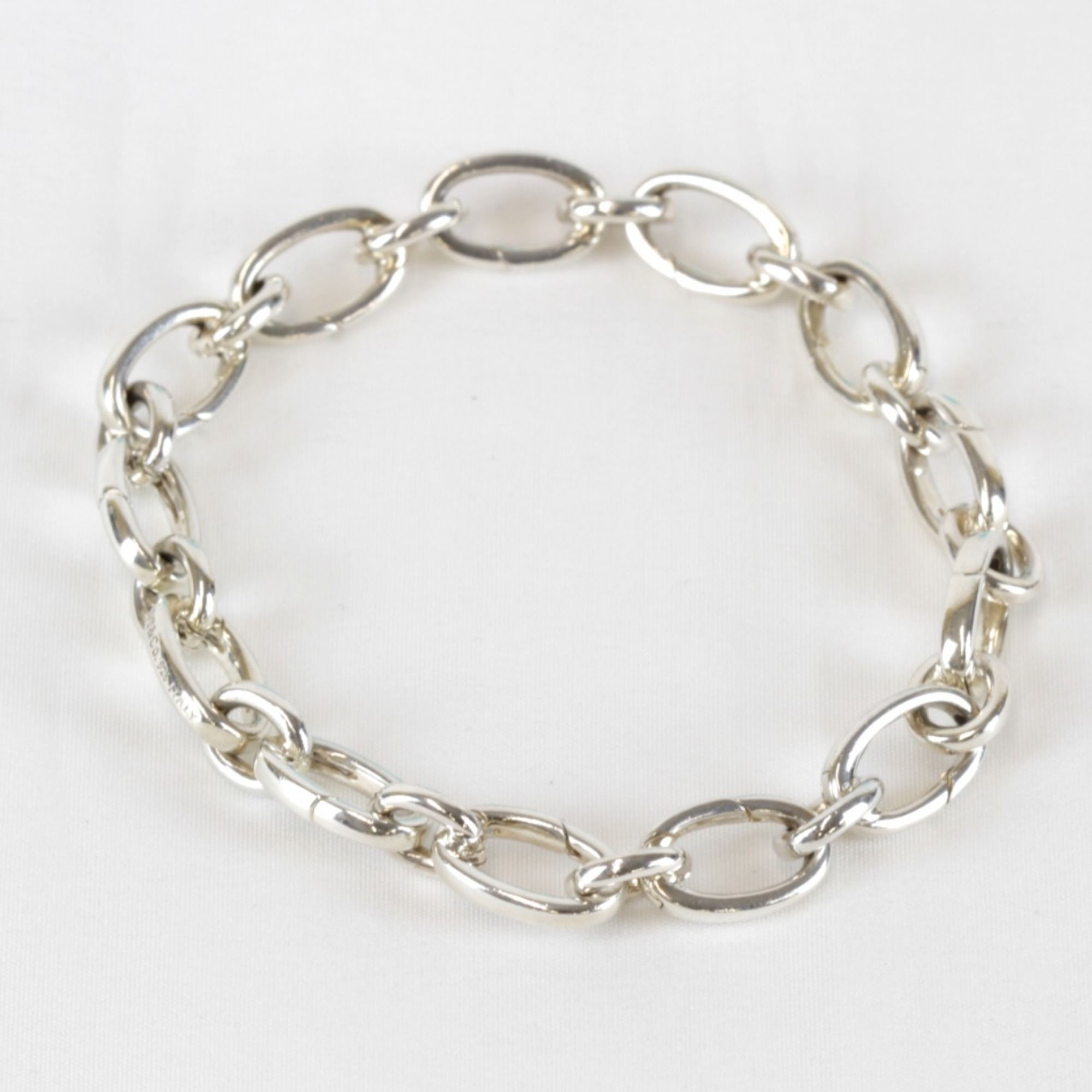 TIFFANY & Co. Tiffany Clasping Link Bracelet, 22g, Sterling Silver, Women's