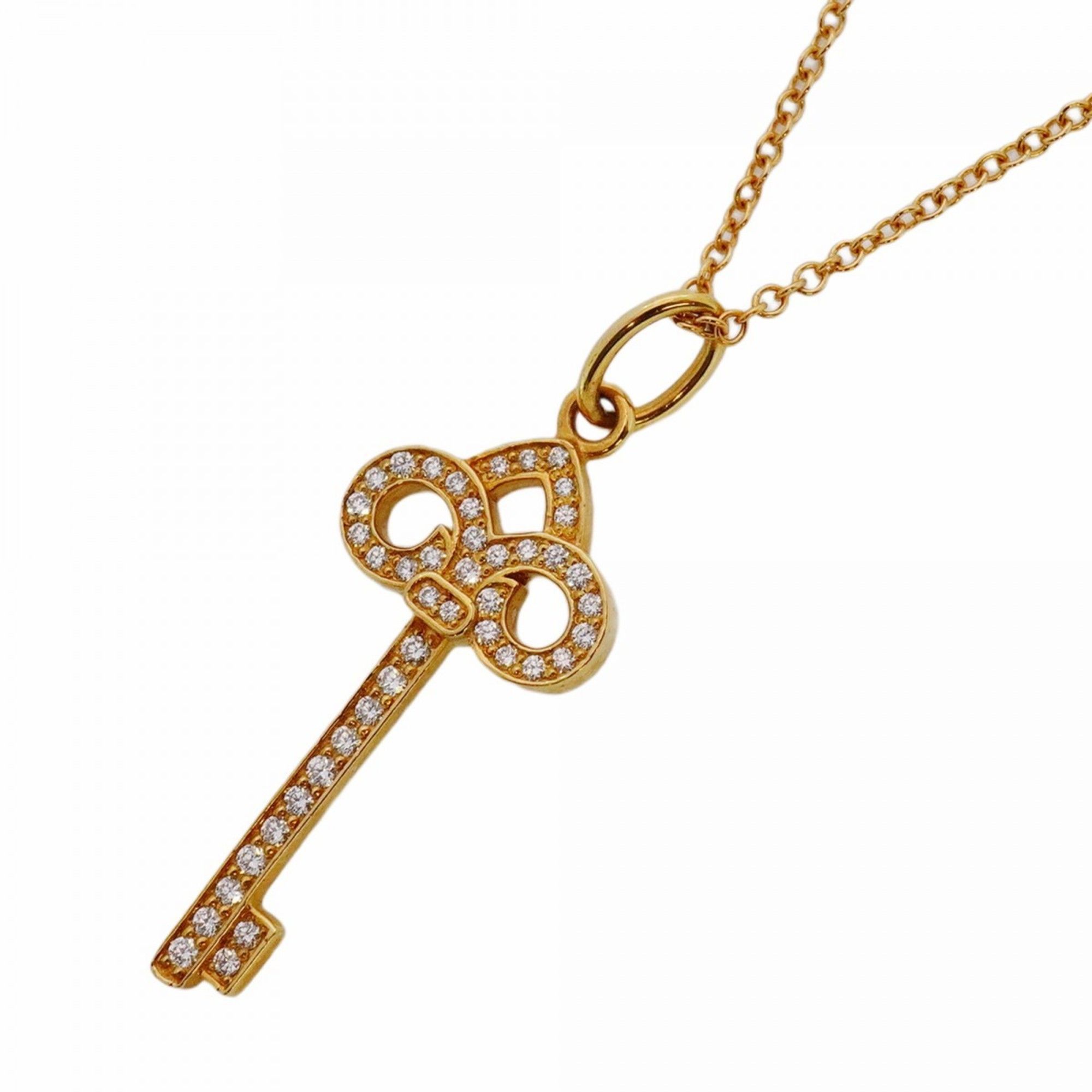 Tiffany Fleur de Liskey necklace in 18K Yellow Gold with 0.10ct diamonds for women