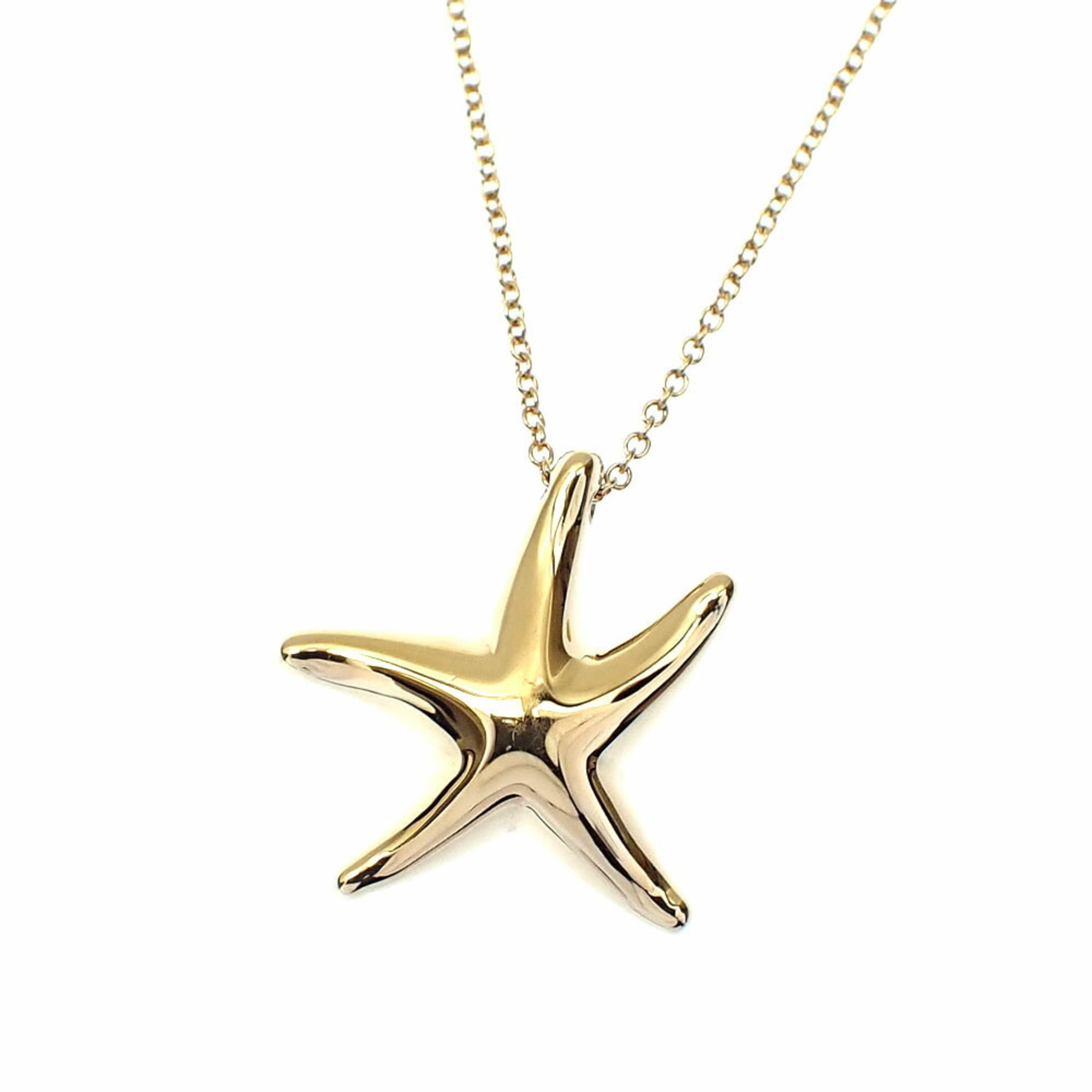 Tiffany Starfish Necklace for Women, 18K Yellow Gold, 3.8g, 750