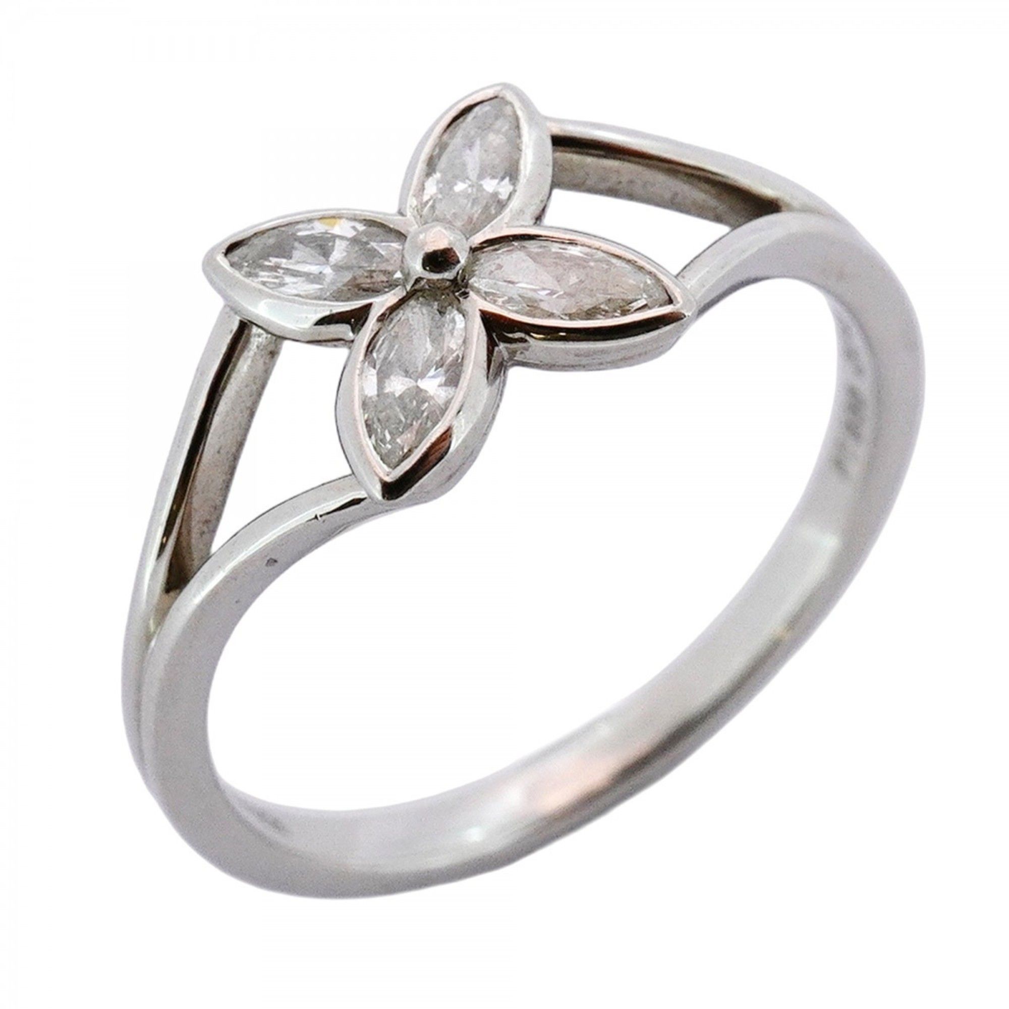 Tiffany Victoria 4PD Pt950 Platinum Diamond Ring, Size 9, Women's