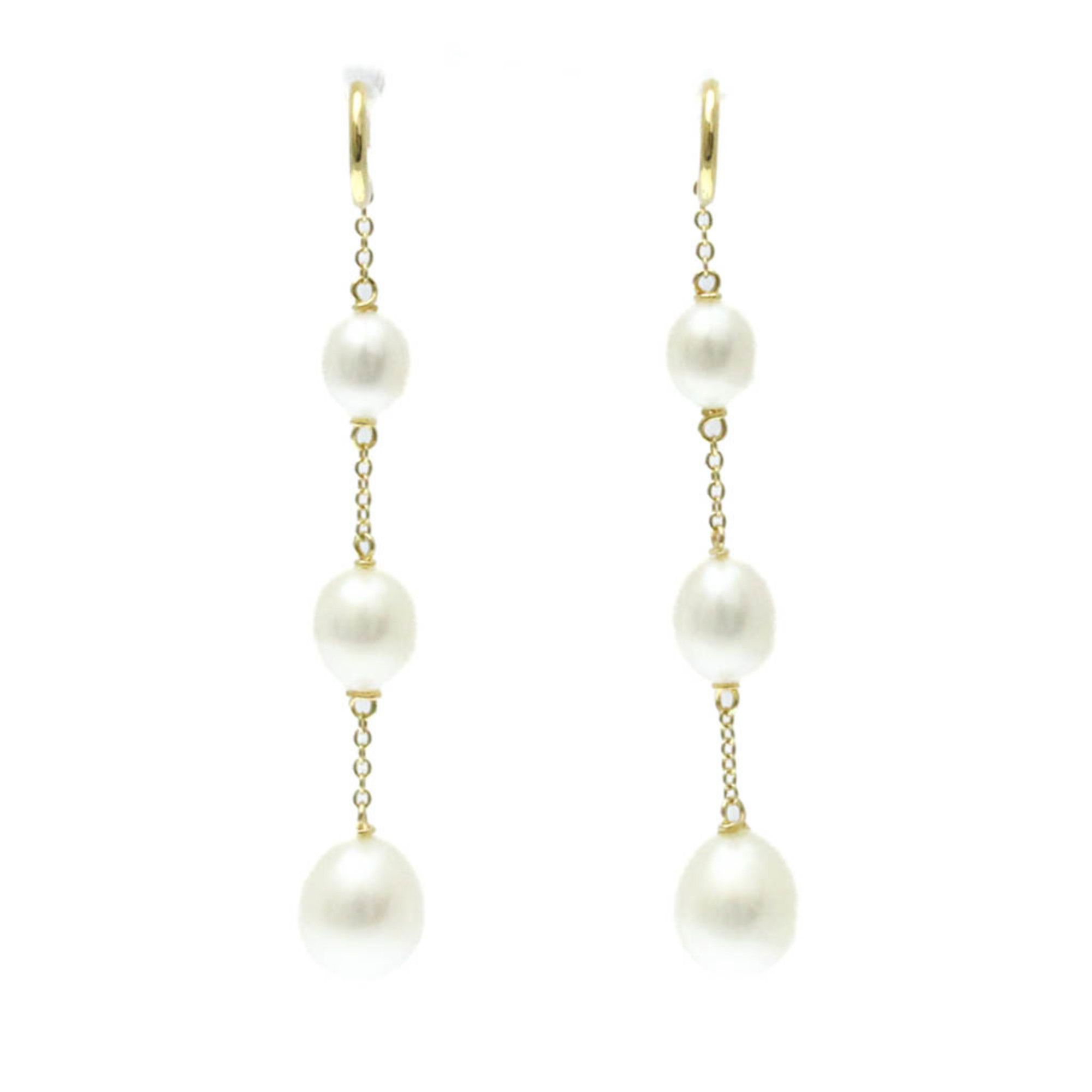 Tiffany By The Yard Pearl Earrings Freshwater Pearl Yellow Gold (18K) Drop Earrings Gold